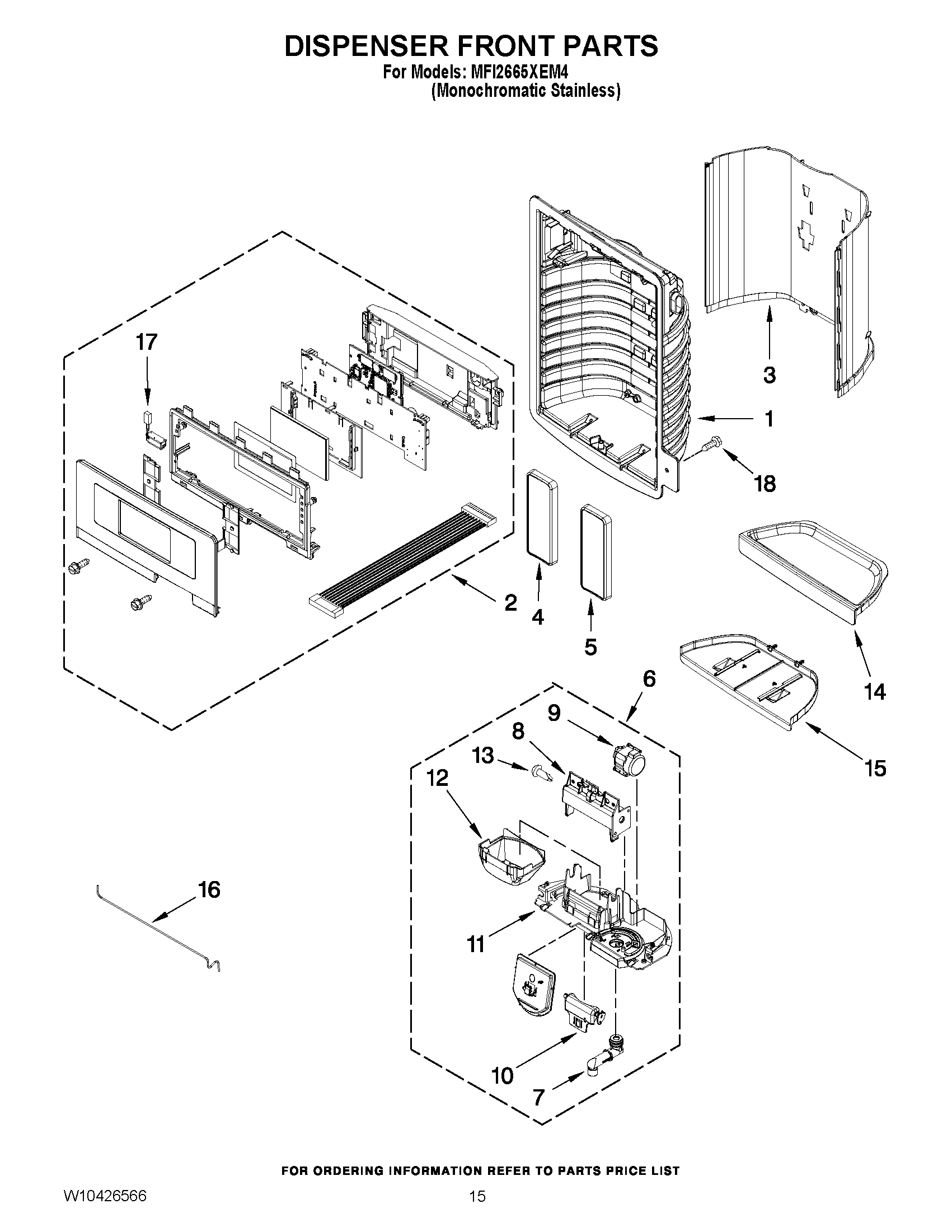 08 - DISPENSER FRONT PARTS