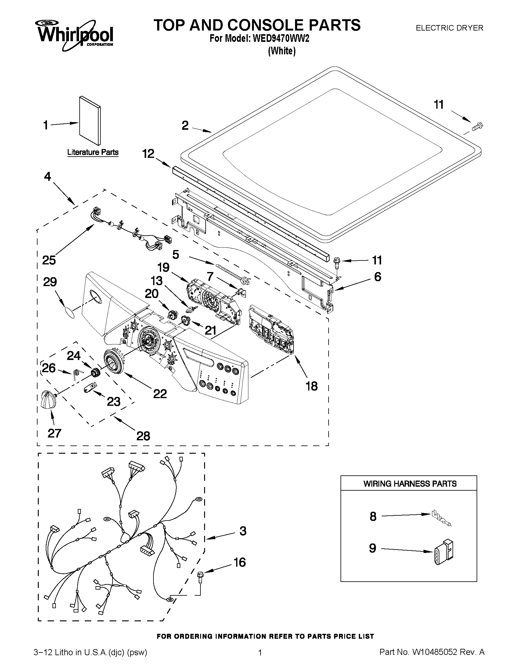 01 - TOP AND CONSOLE PARTS