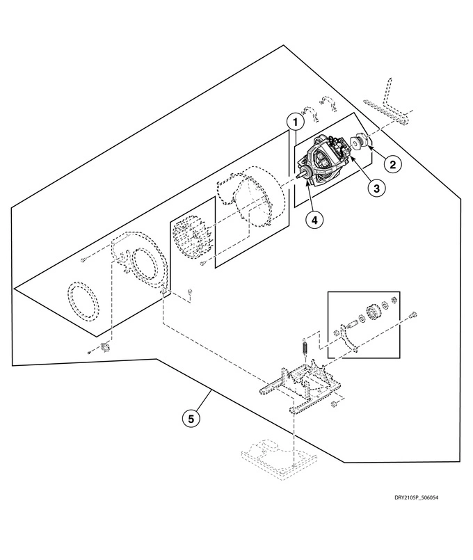 Motor, Exhaust Fan And Belt (drawing 1 Of 2)