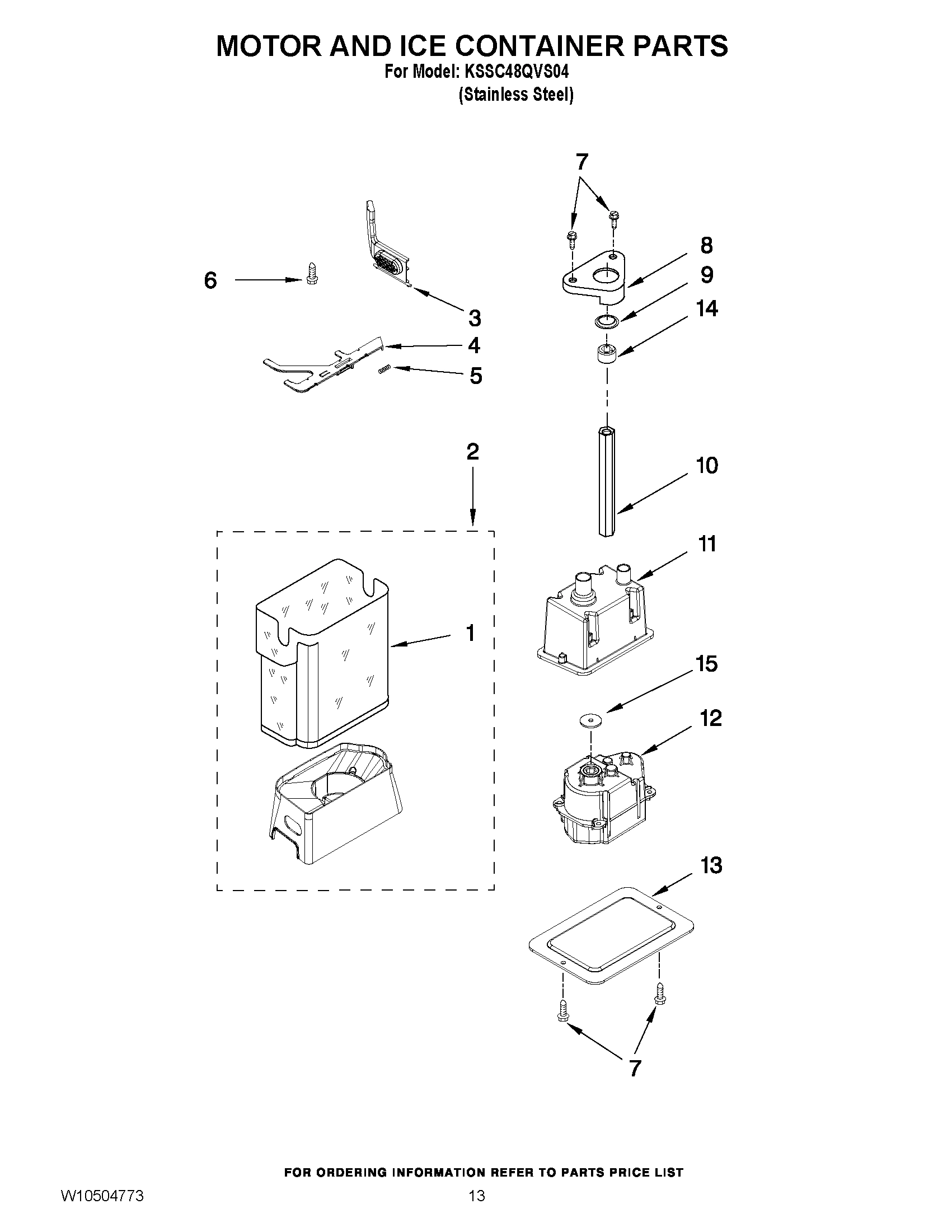 09 - MOTOR AND ICE CONTAINER PARTS
