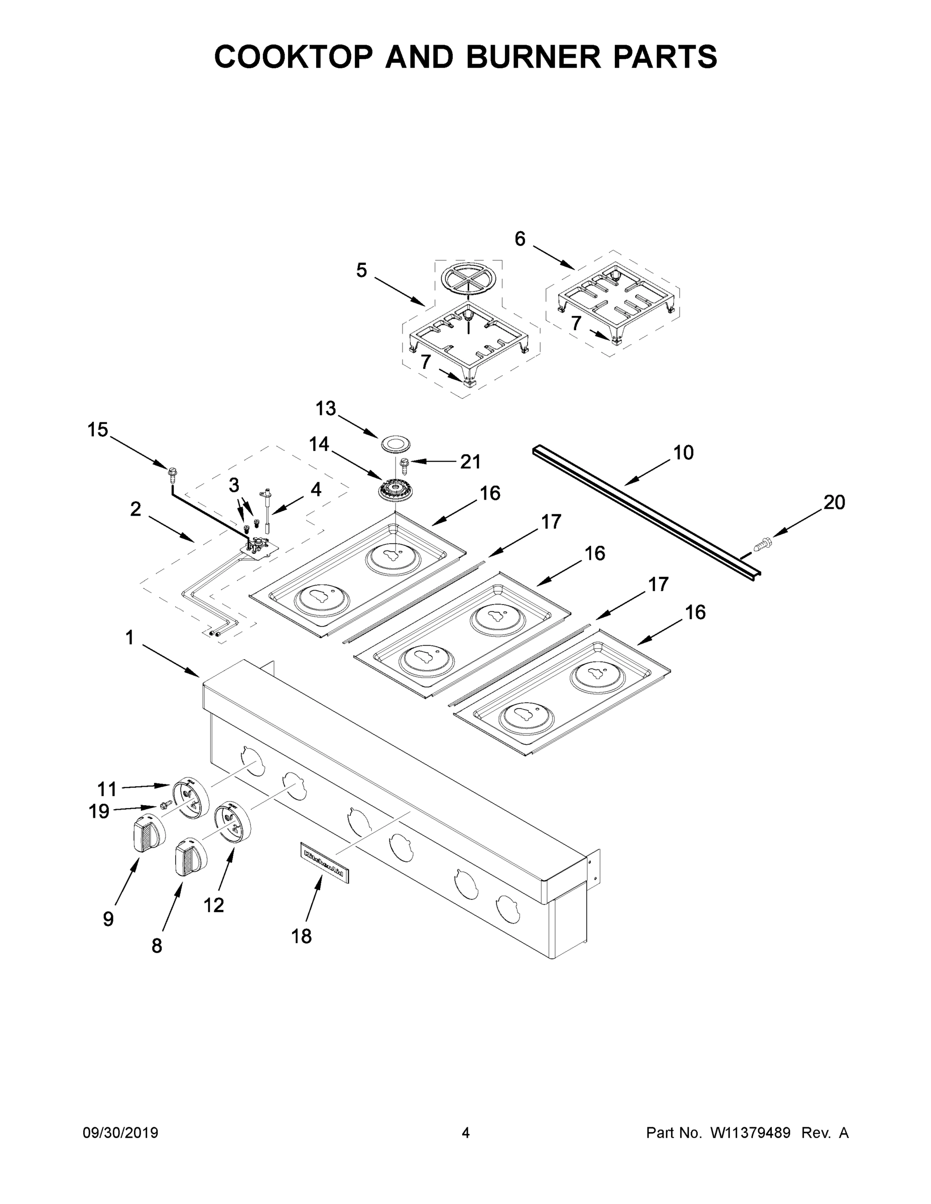 03 - COOKTOP AND BURNER PARTS