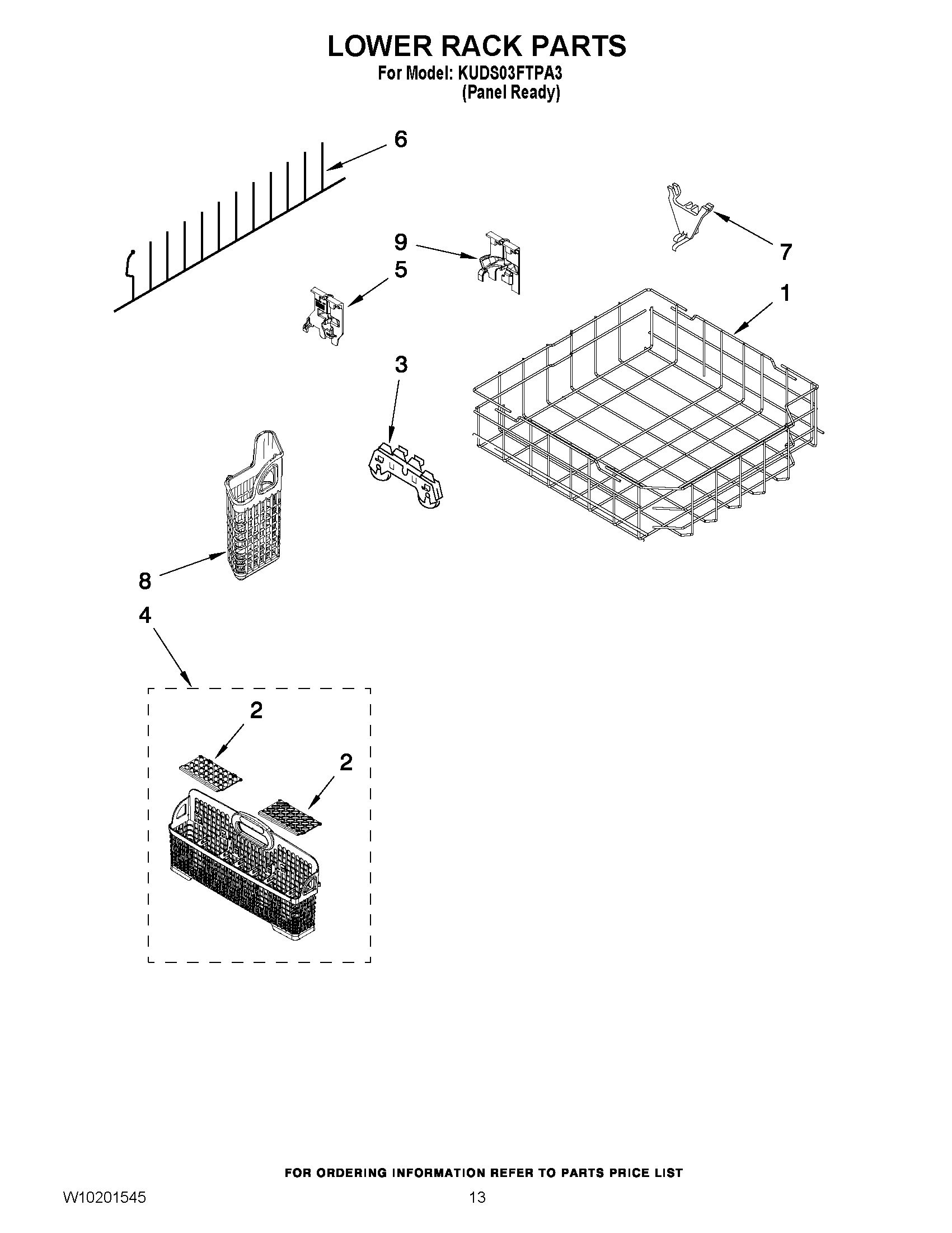 10 - LOWER RACK PARTS