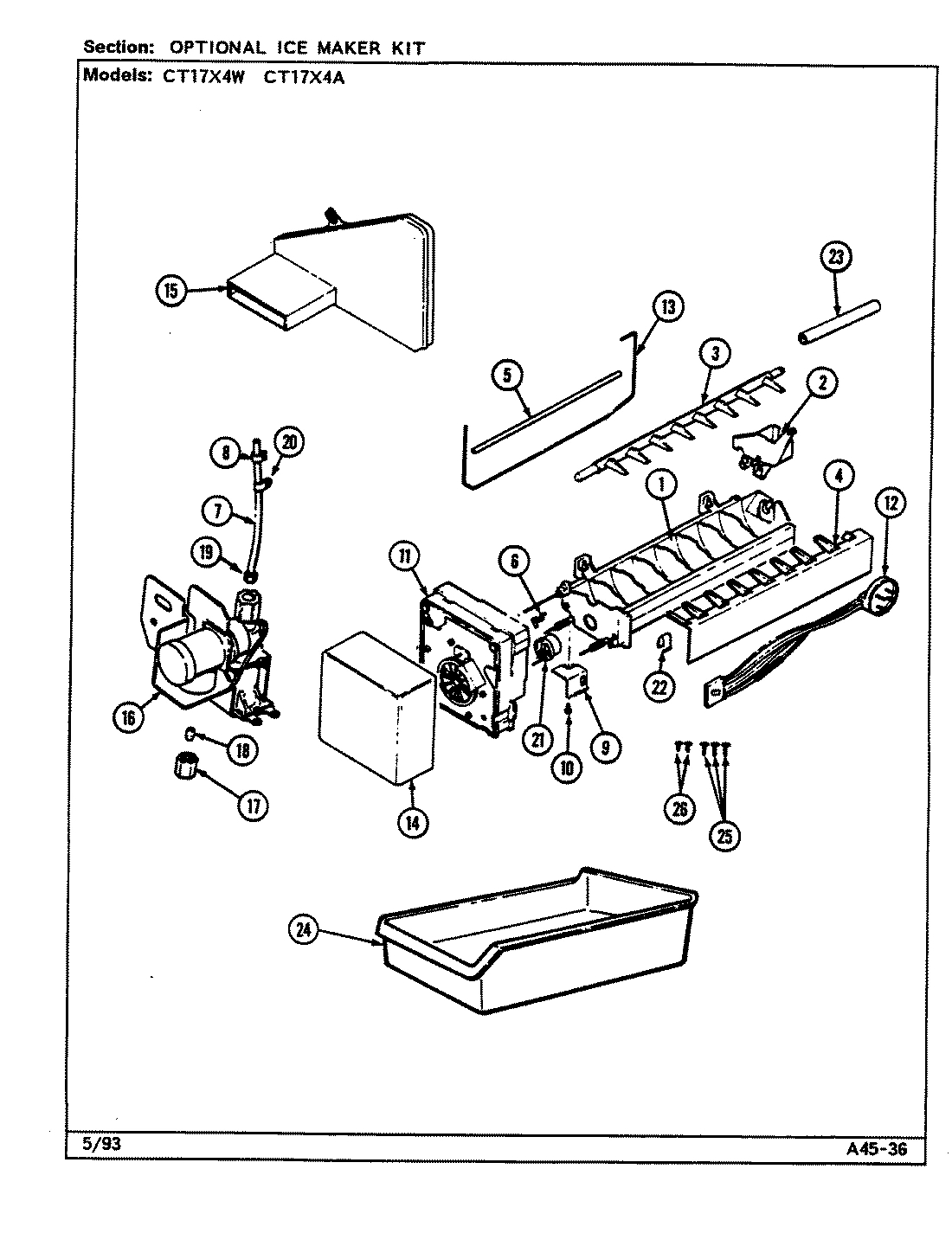 05 - OPTIONAL ICE MAKER KIT