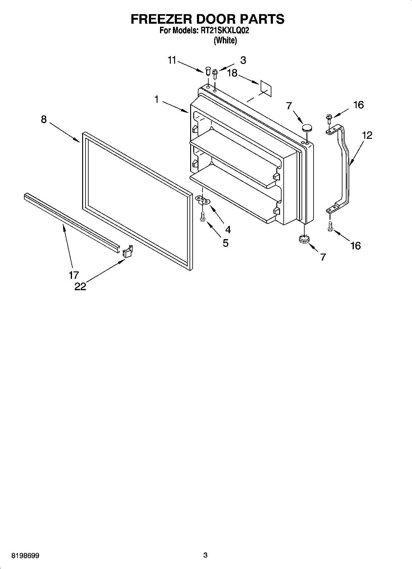 02 - FREEZER DOOR PARTS