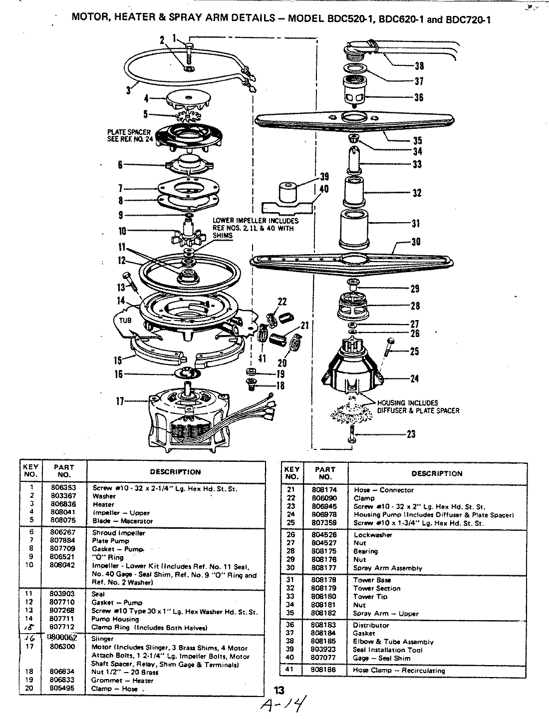 06 - MOTOR, HEATER & SPRAY ARM