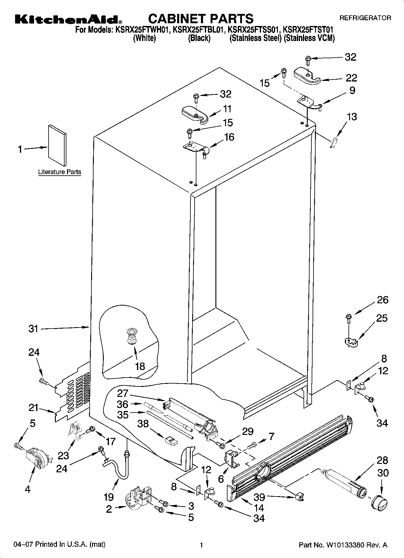 01 - CABINET PARTS