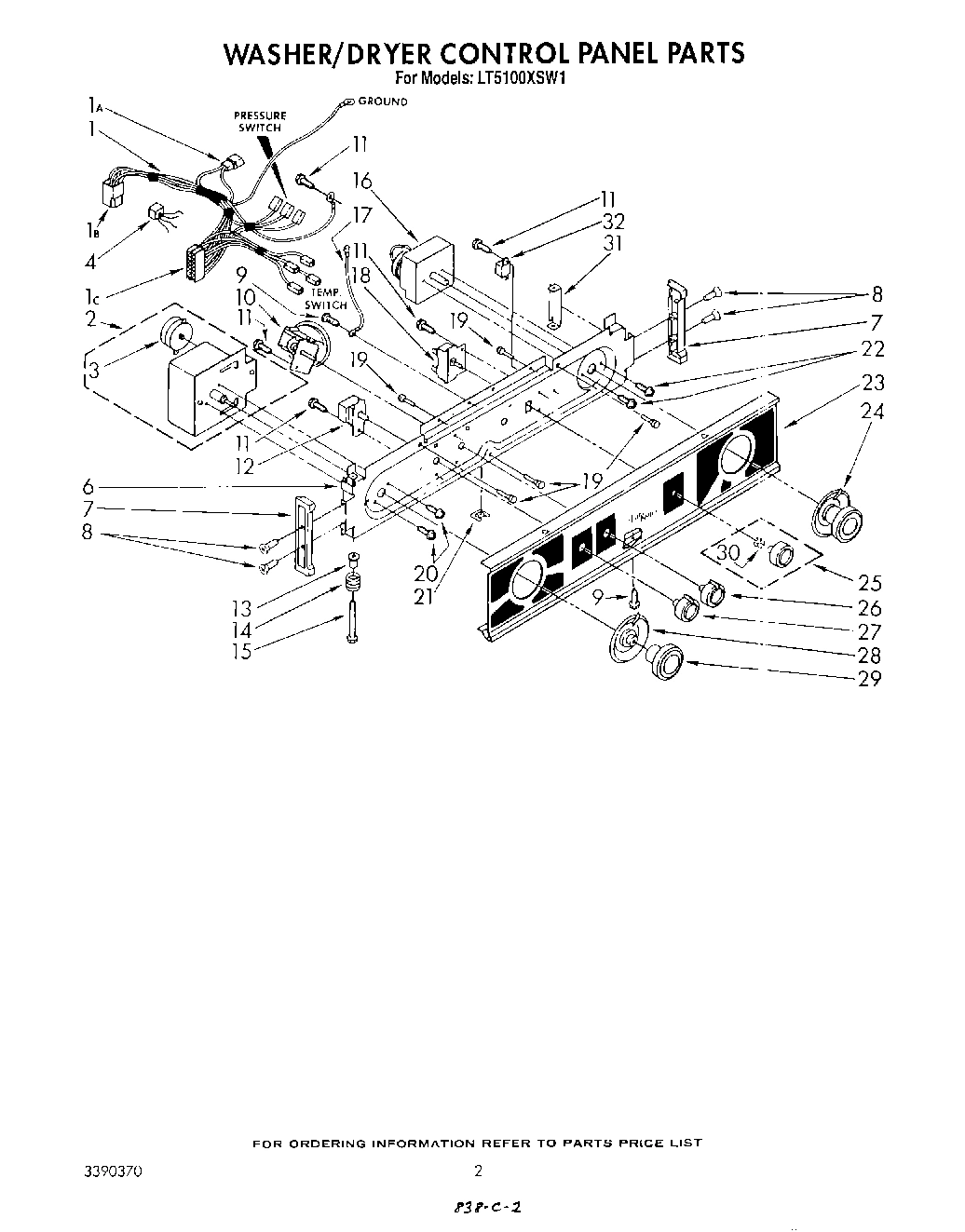 02 - WASHER/DRYER CONTROL PANEL