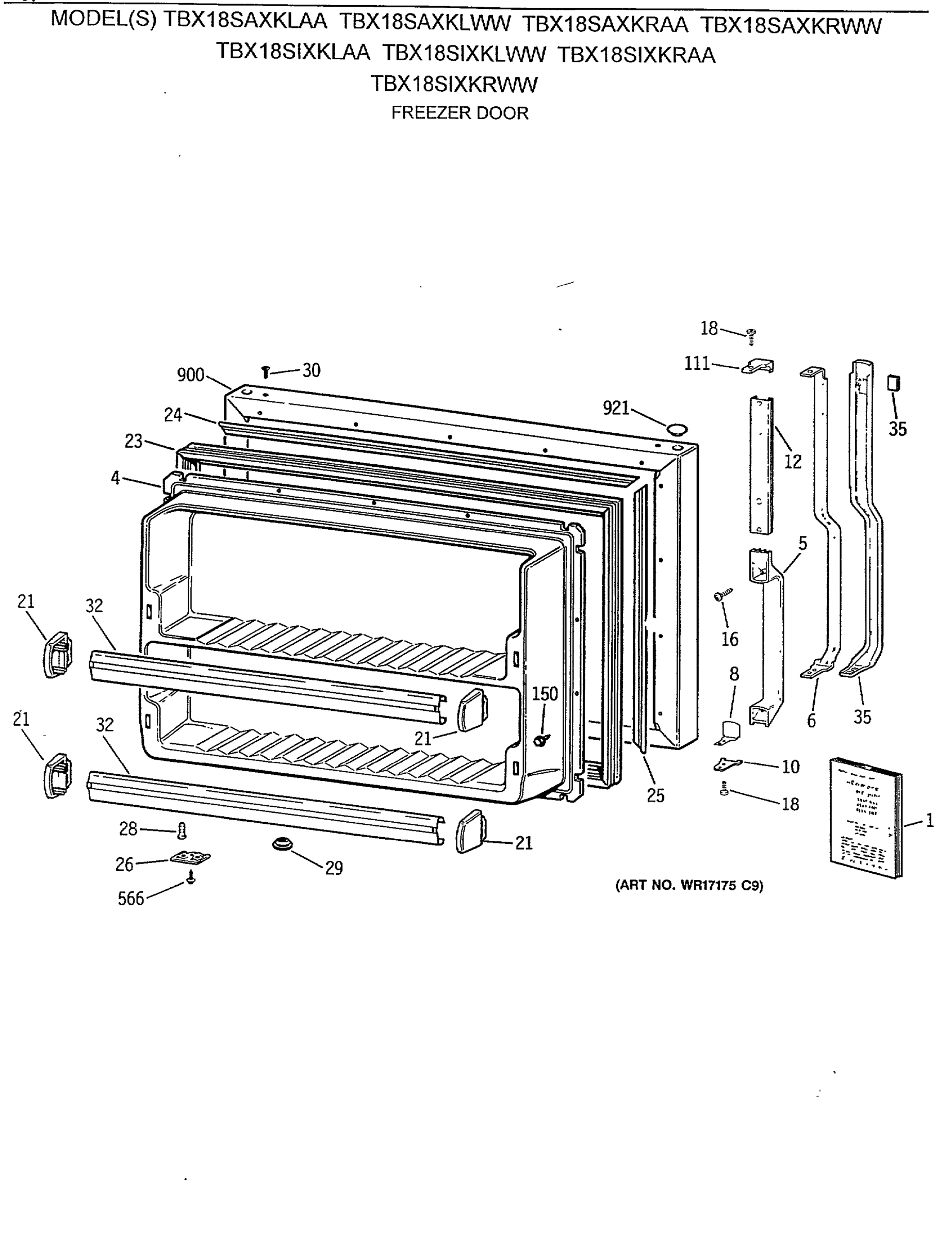 FREEZER DOOR