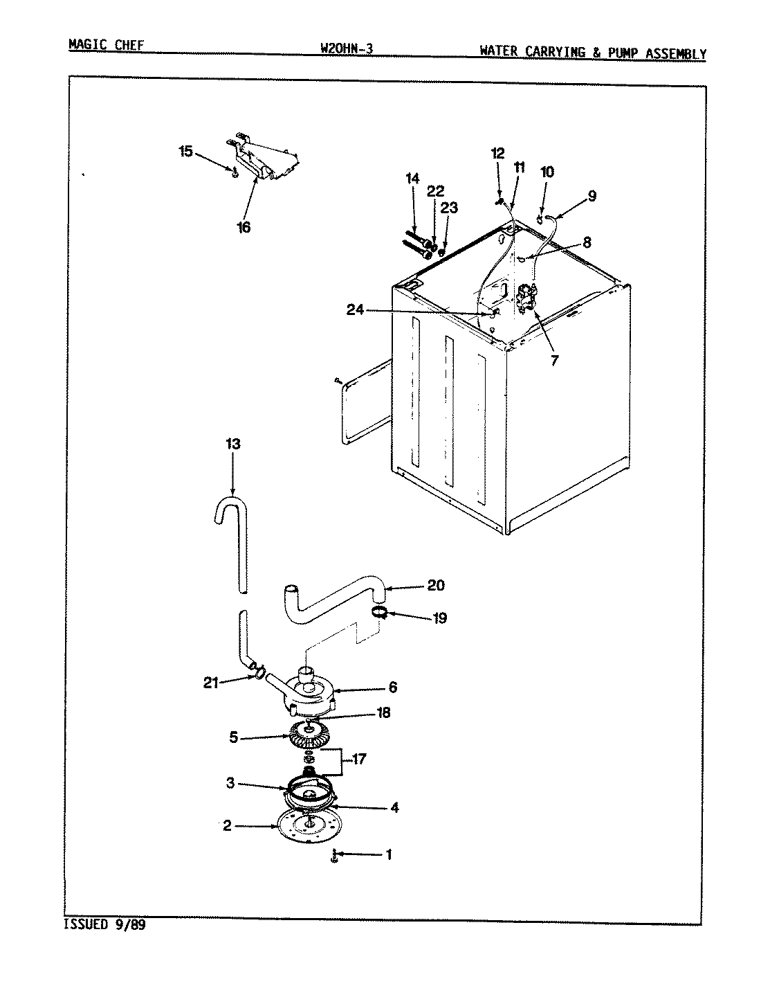 10 - WATER CARRYING & PUMP ASSY. (REV. K-L)