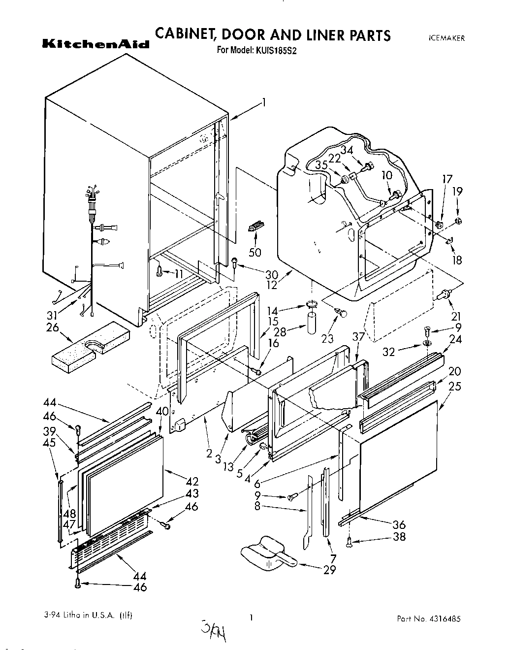 01 - CABINET, DOOR AND LINER, LITERATURE
