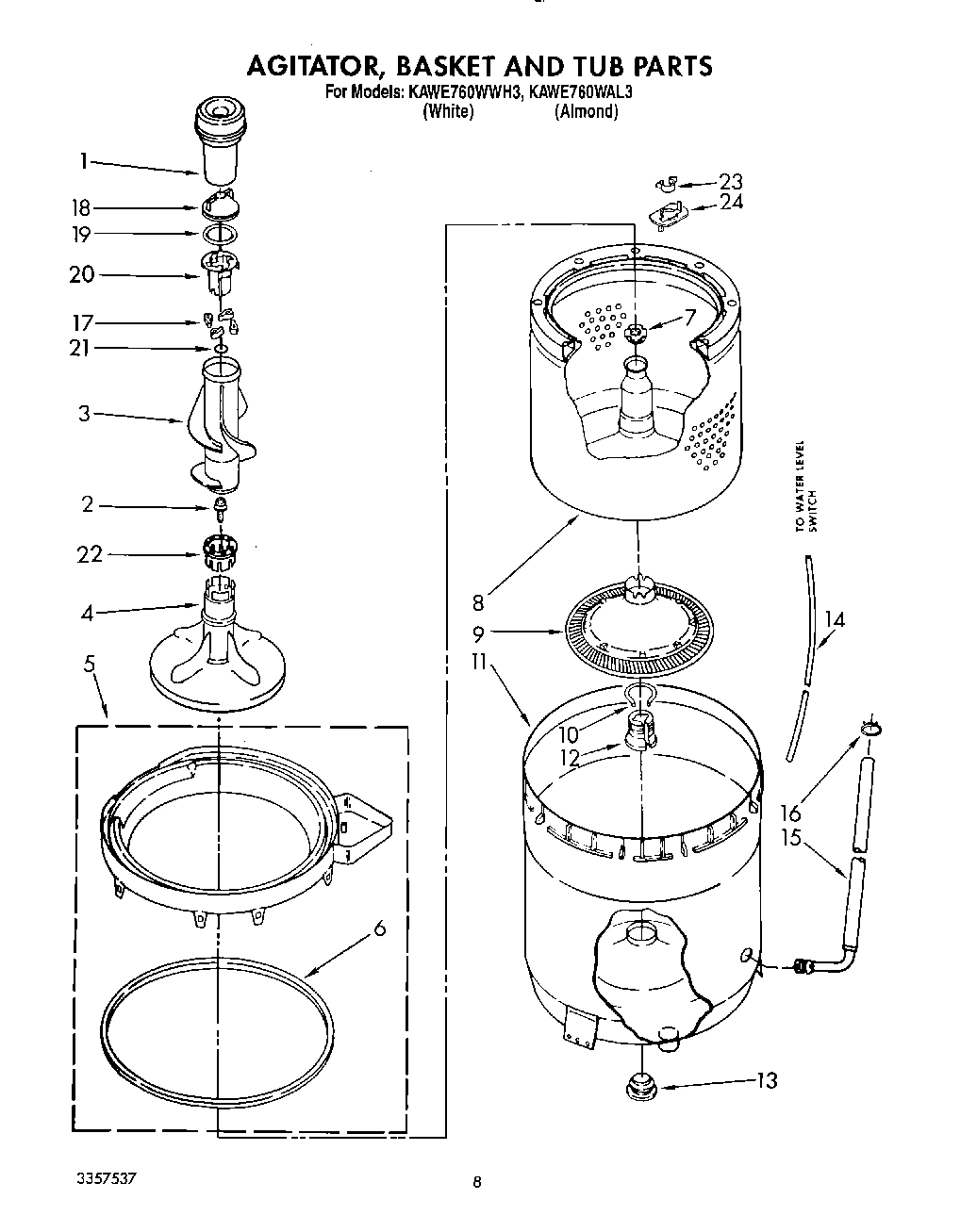 06 - AGITATOR, BASKET AND TUB