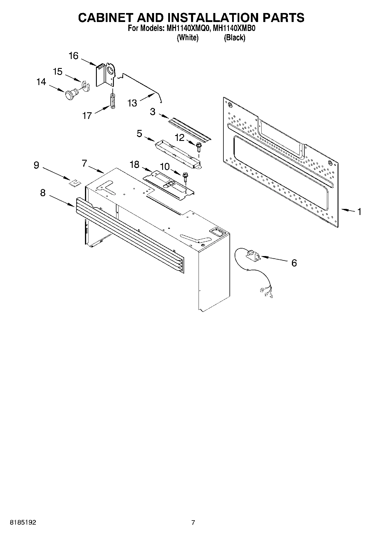 06 - CABINET AND INSTALLATION PARTS