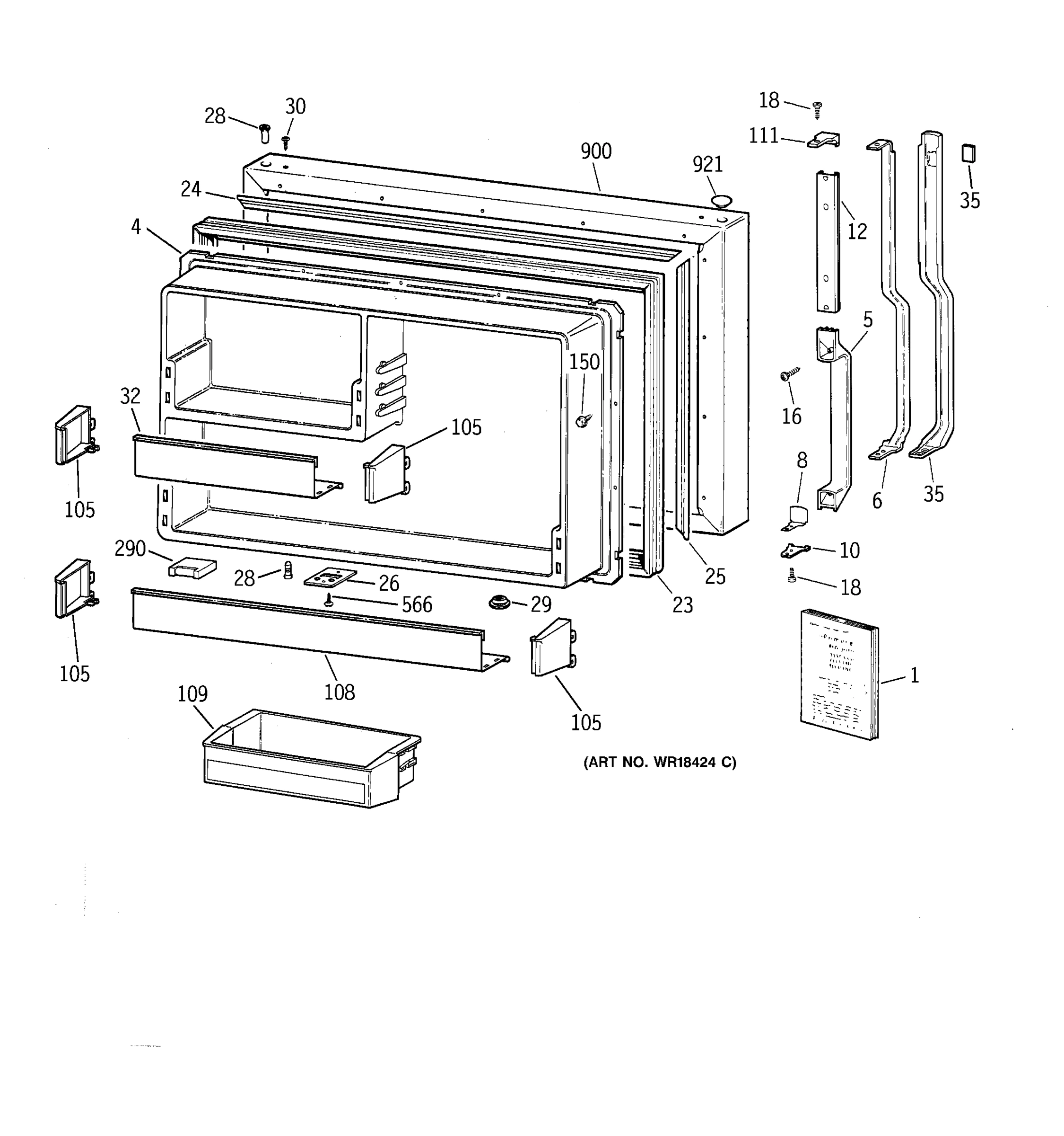 FREEZER DOOR