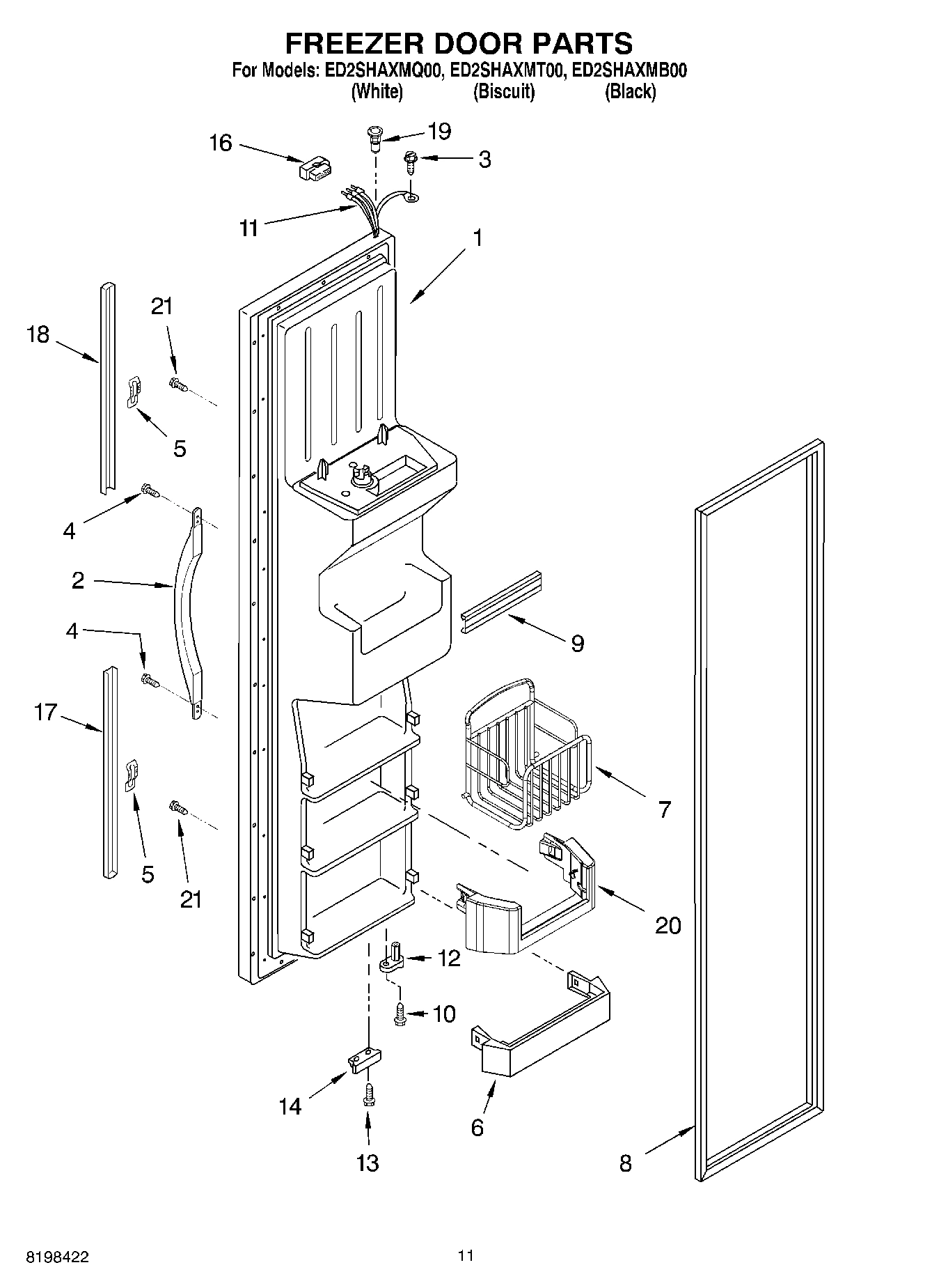 07 - FREEZER DOOR PARTS