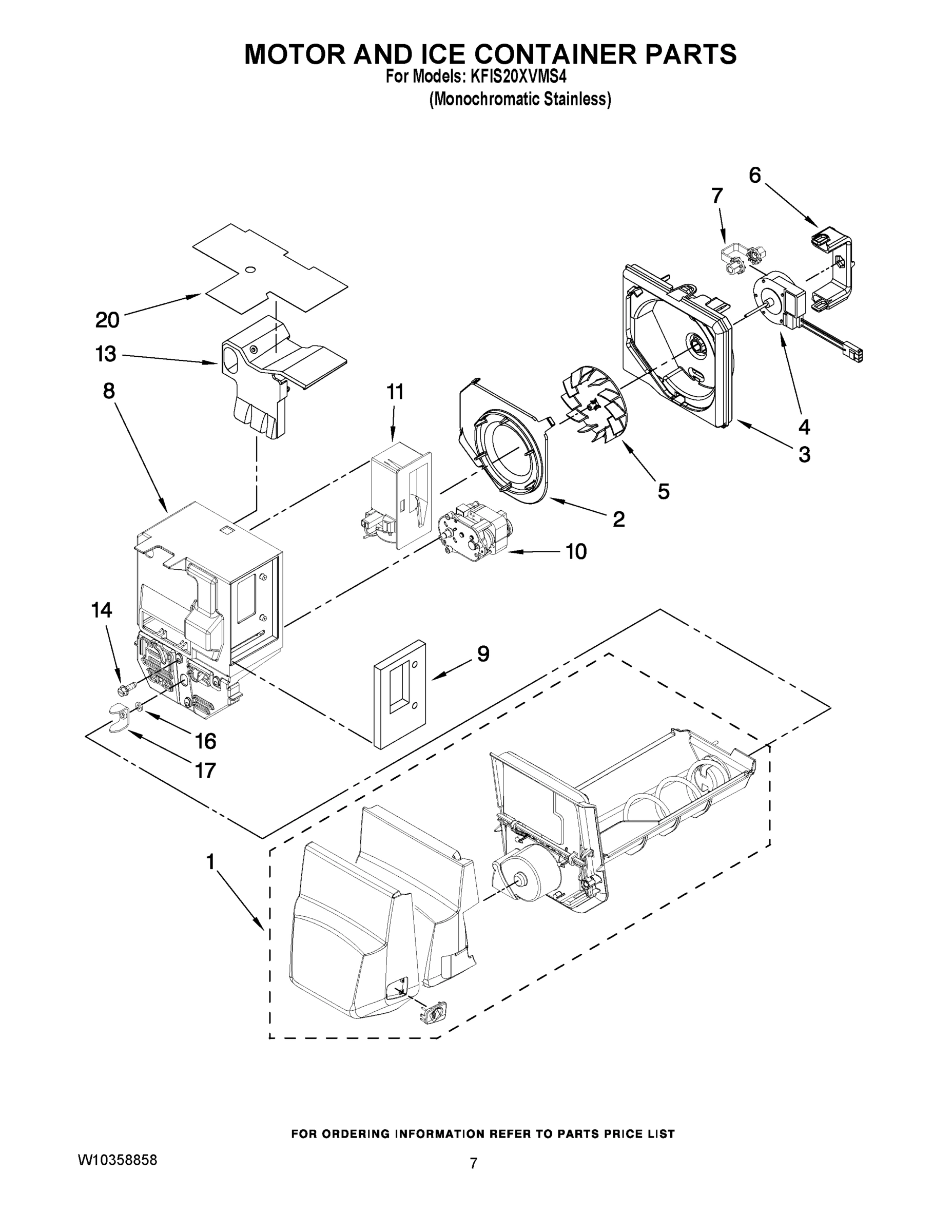04 - MOTOR AND ICE CONTAINER PARTS