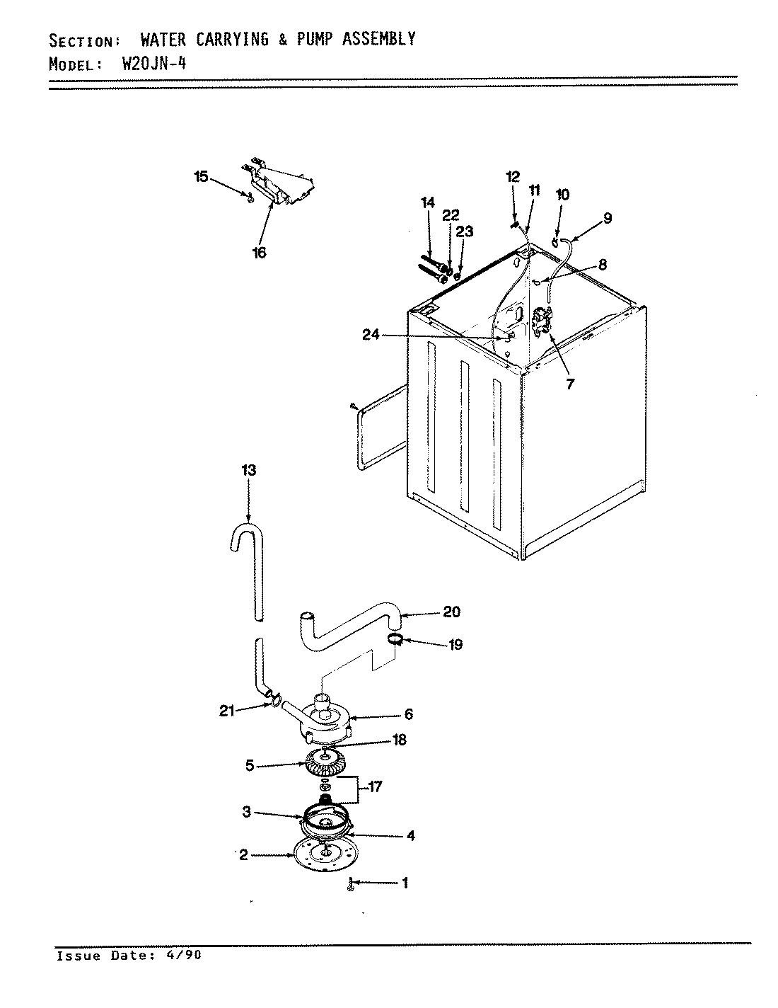 11 - WATER CARRYING & PUMP ASSY(ORIG/REV.A-D)
