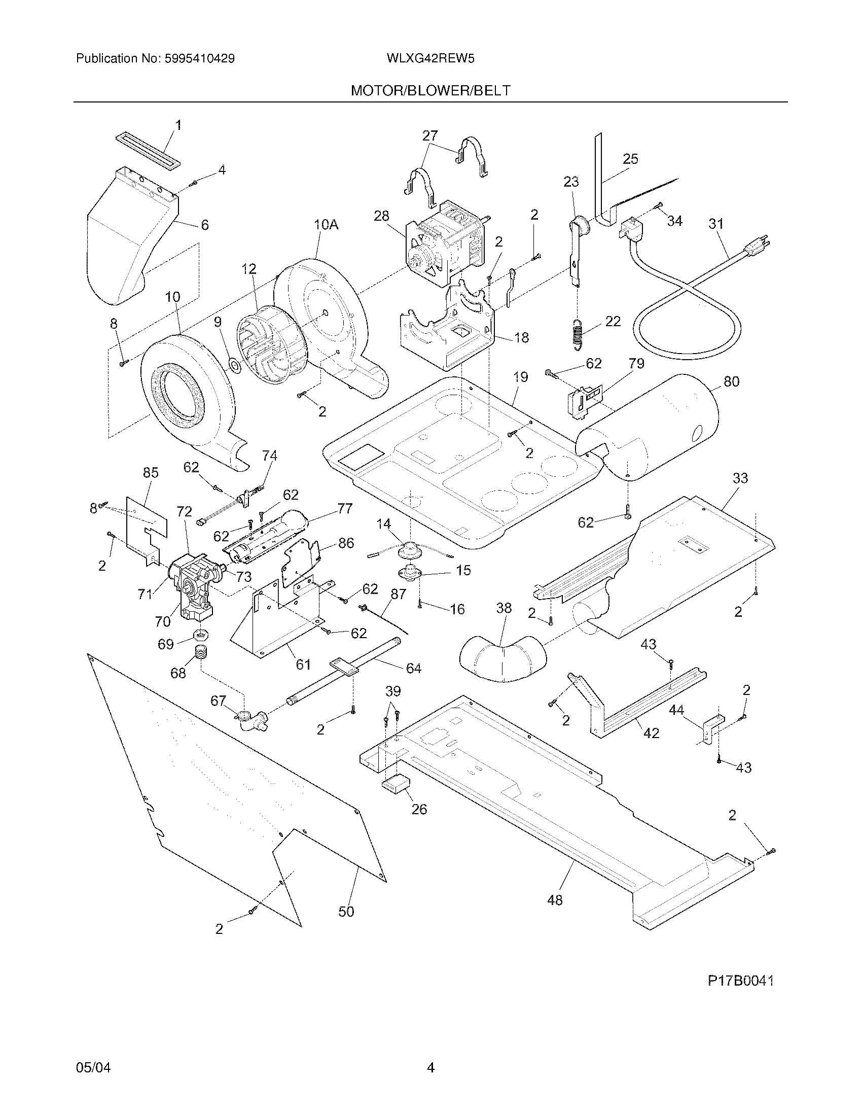 05 - MOTOR/BLOWER/BELT