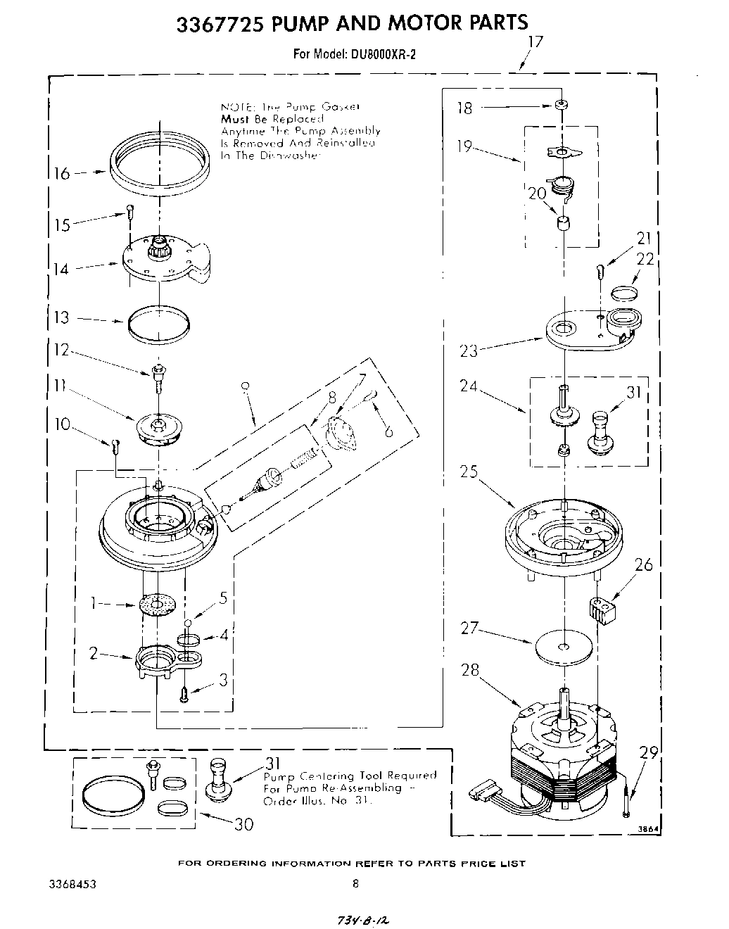 06 - 3367725 PUMP AND MOTOR