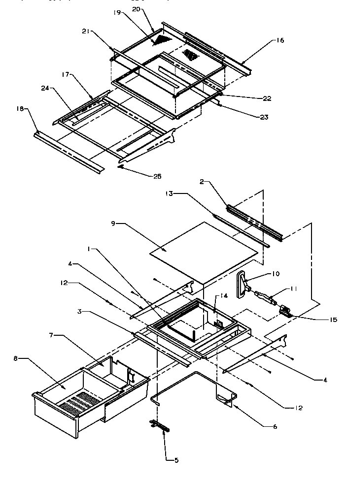 15 - REF SHELVING AND DRAWERS