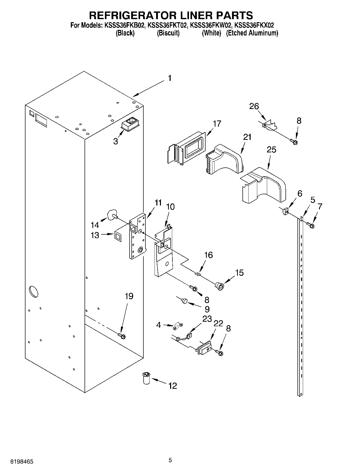 04 - REFRIGERATOR LINER PARTS