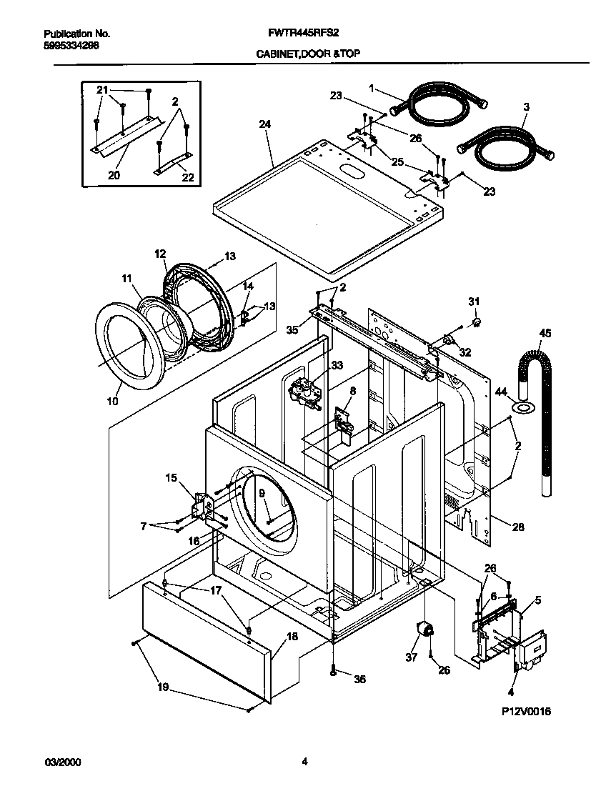 03 - P12V0016 WSHR CAB,DOOR