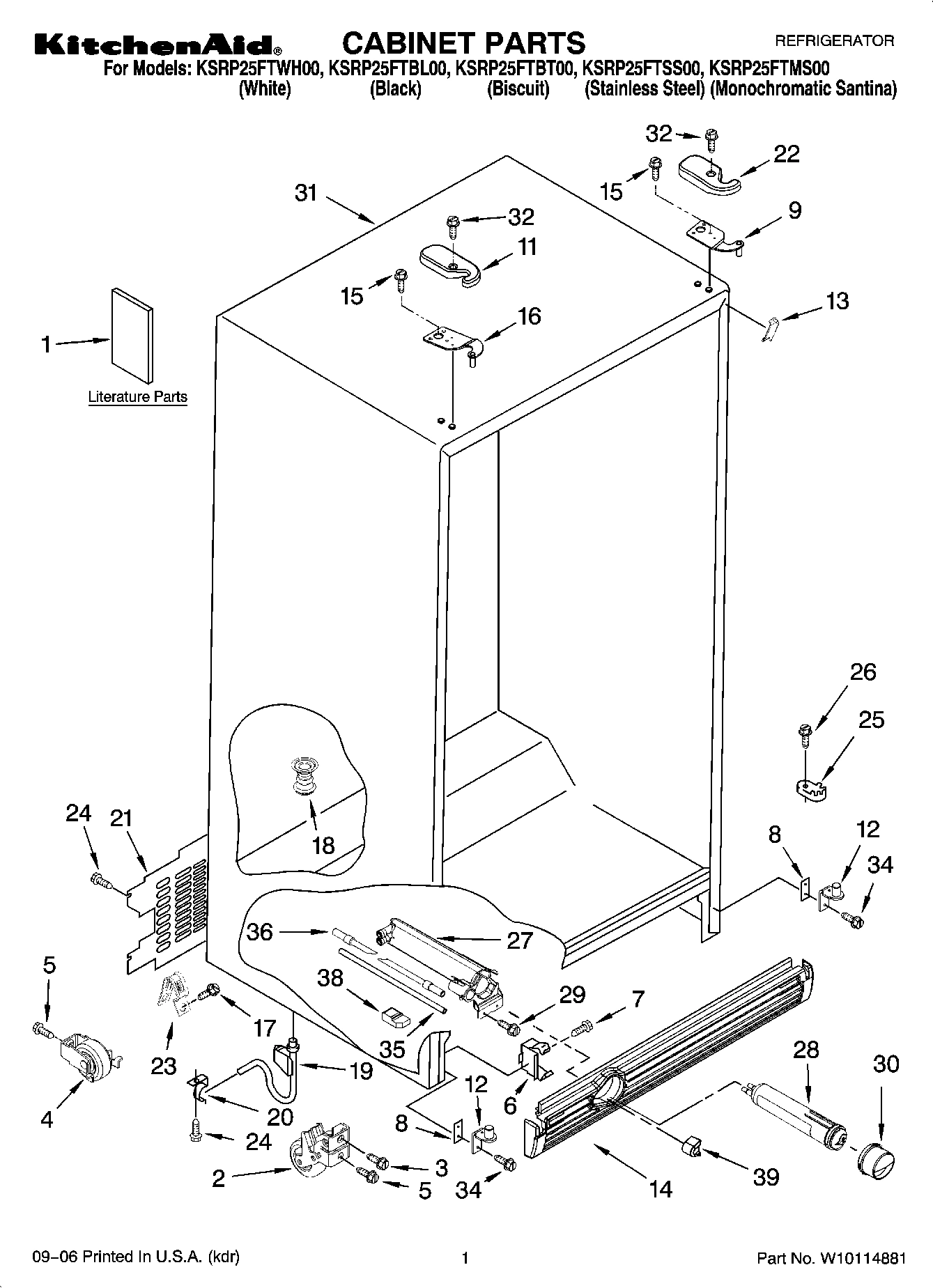 01 - CABINET PARTS