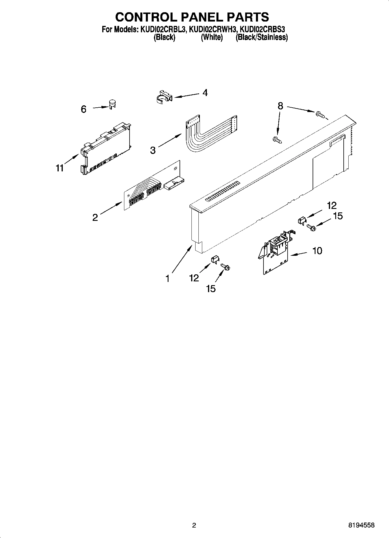 02 - CONTROL PANEL PARTS