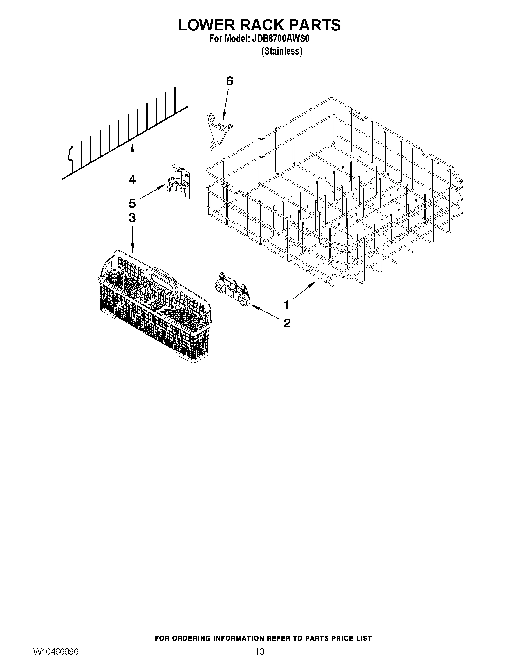 10 - LOWER RACK PARTS