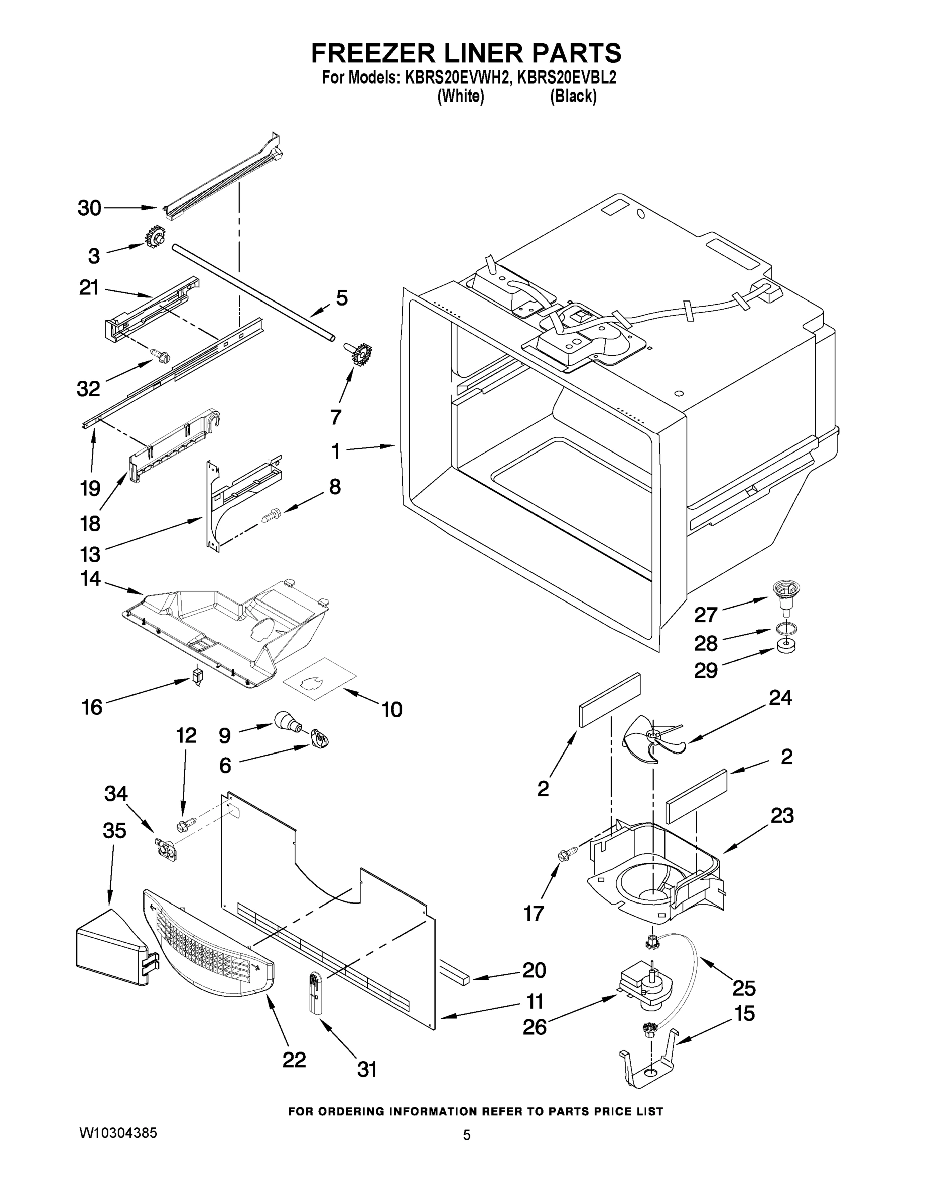 03 - FREEZER LINER PARTS