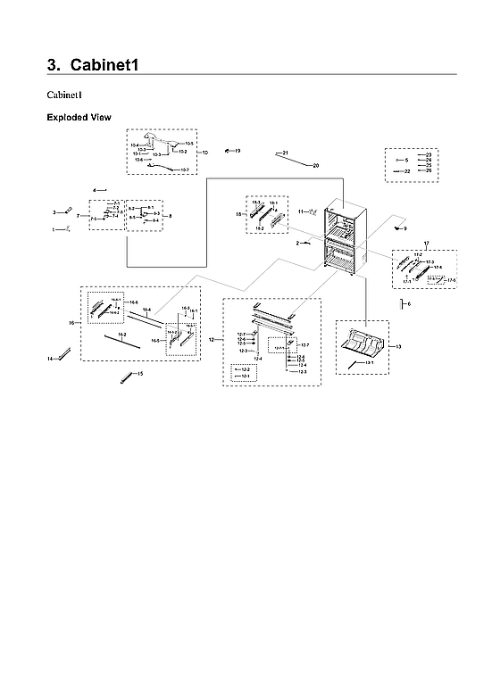 CABINET 1 PARTS