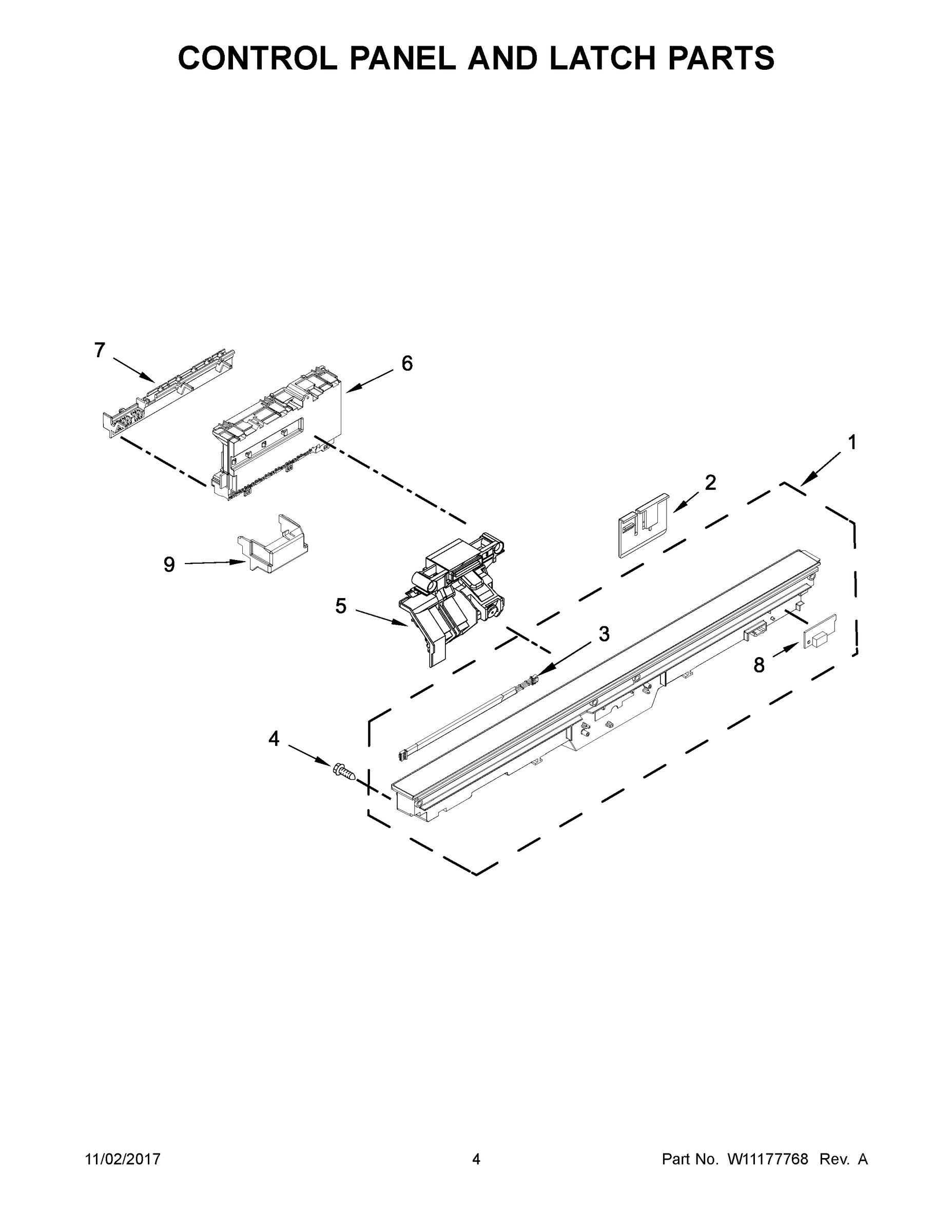 03 - CONTROL PANEL AND LATCH PARTS