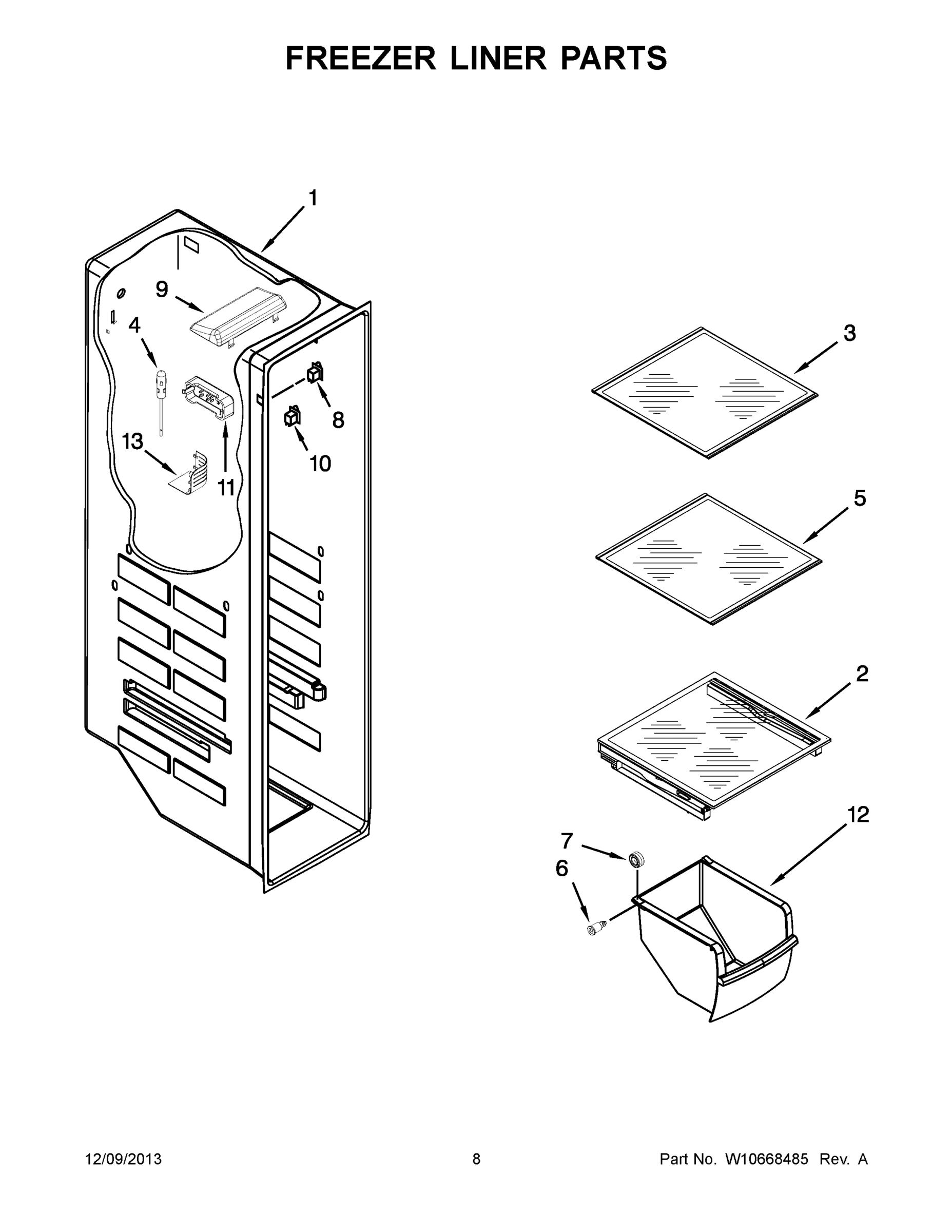 05 - FREEZER LINER PARTS