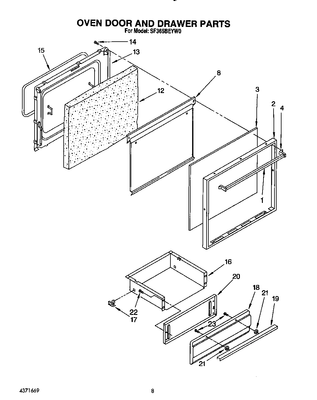 08 - OVEN DOOR AND DRAWER