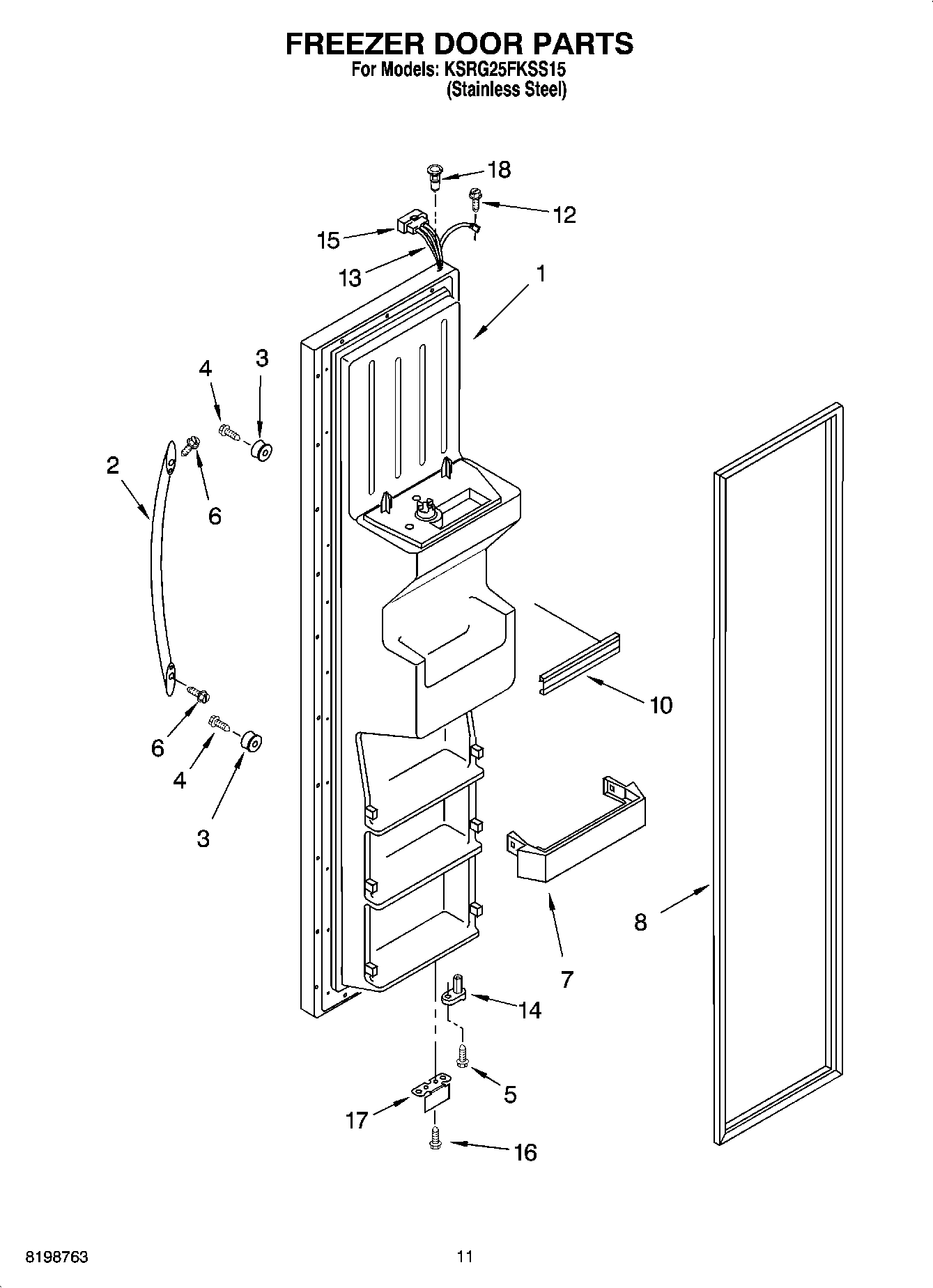 07 - FREEZER DOOR PARTS