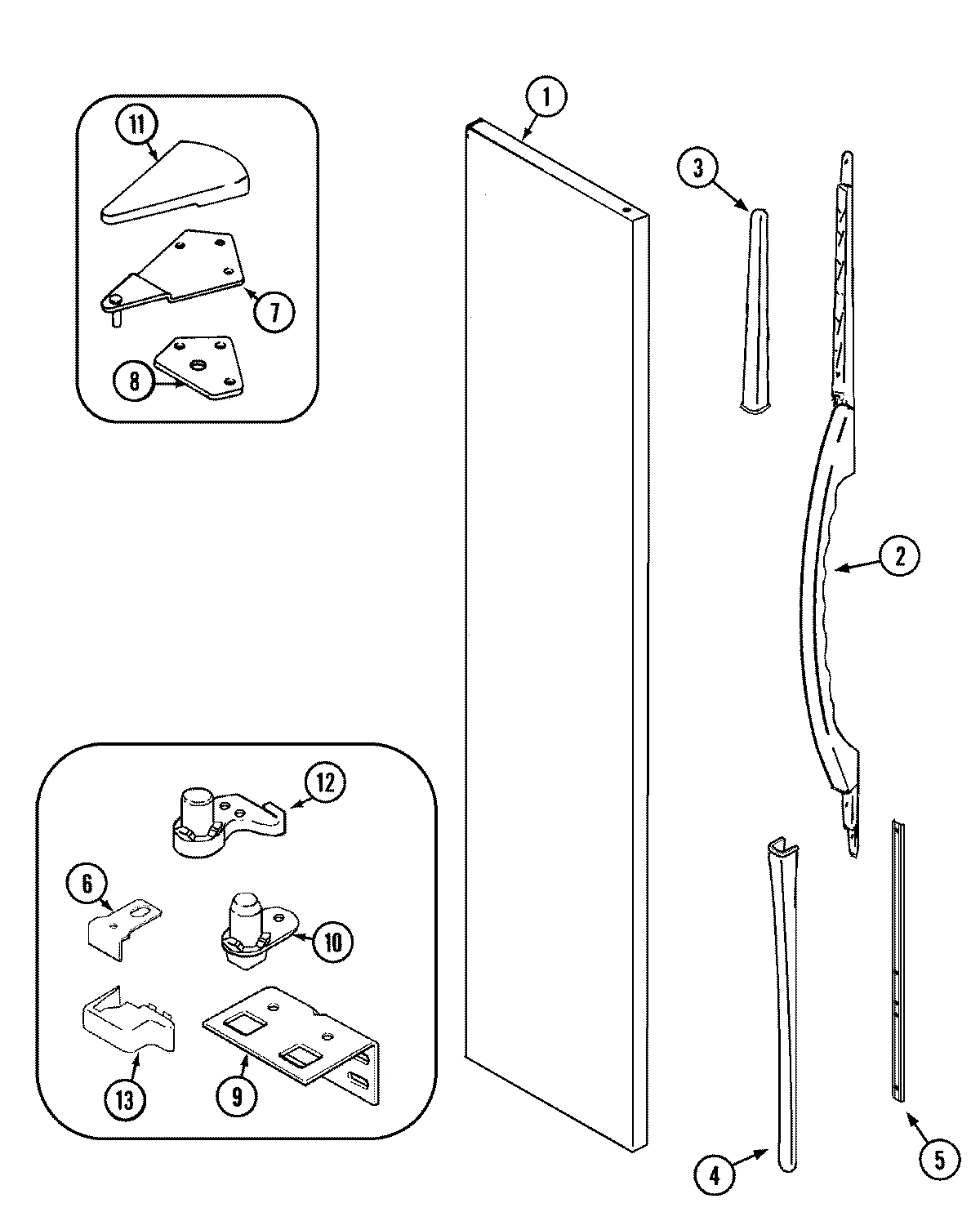 07 - FREEZER OUTER DOOR (GS2126PADB REV 15)