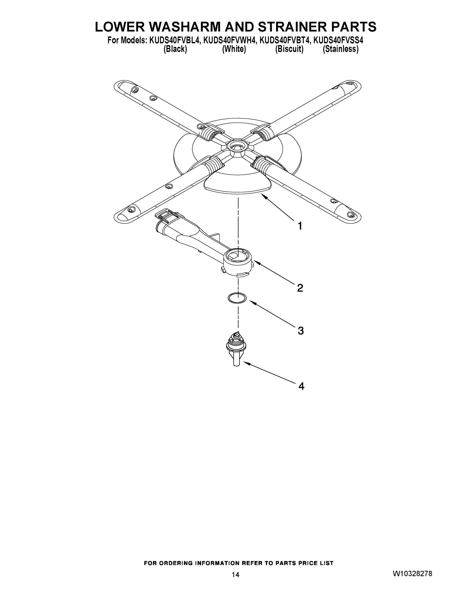 11 - LOWER WASHARM AND STRAINER PARTS