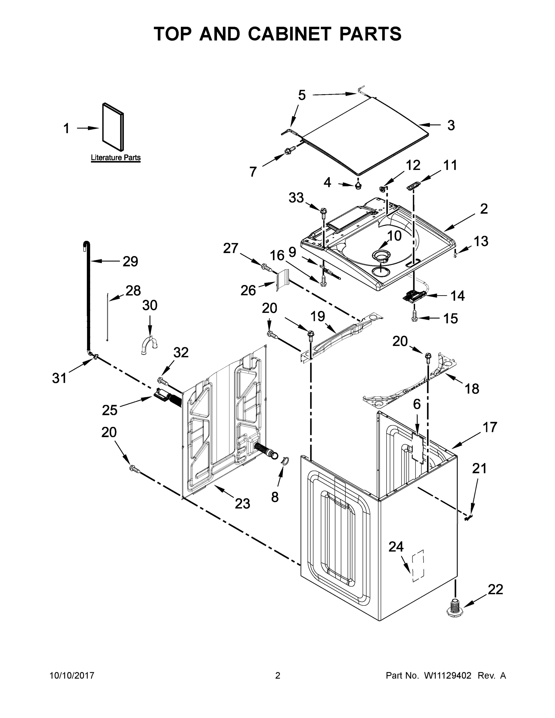 02 - TOP AND CABINET PARTS