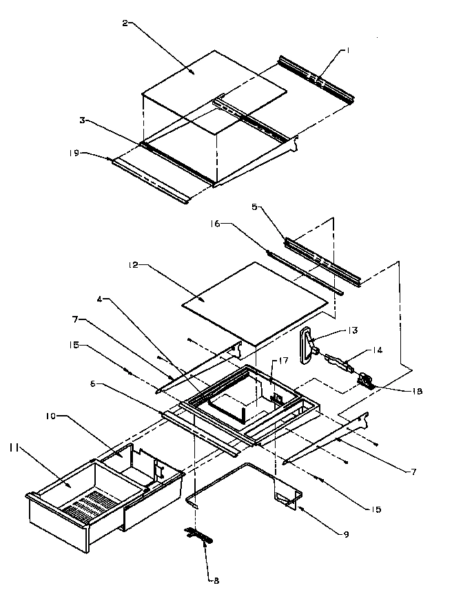 15 - REF SHELVING AND DRAWERS