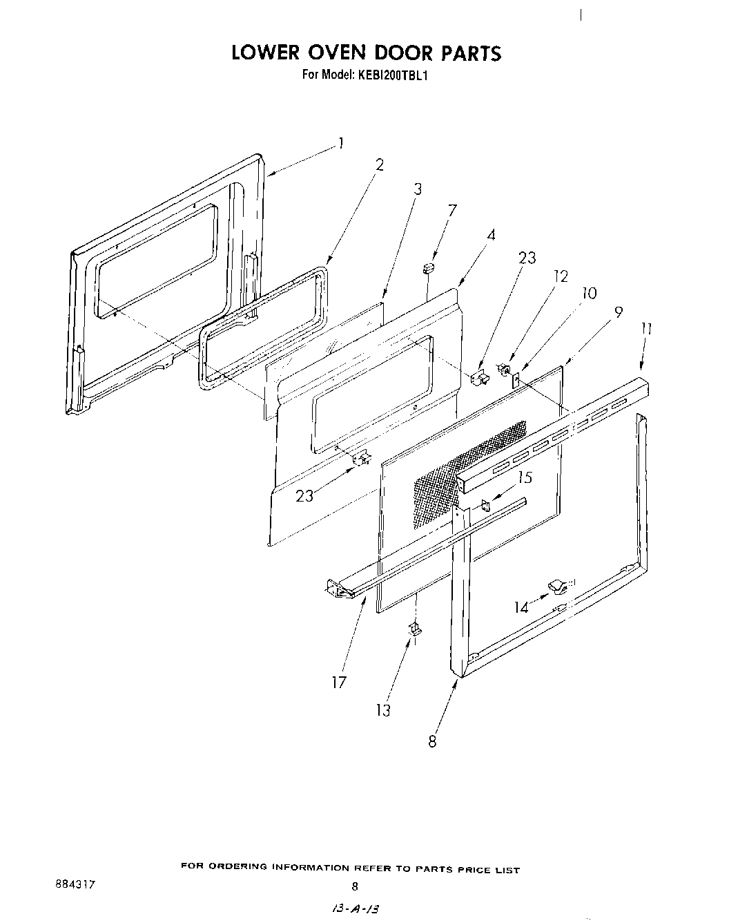 04 - LOWER OVEN DOOR , LIT/OPTIONAL