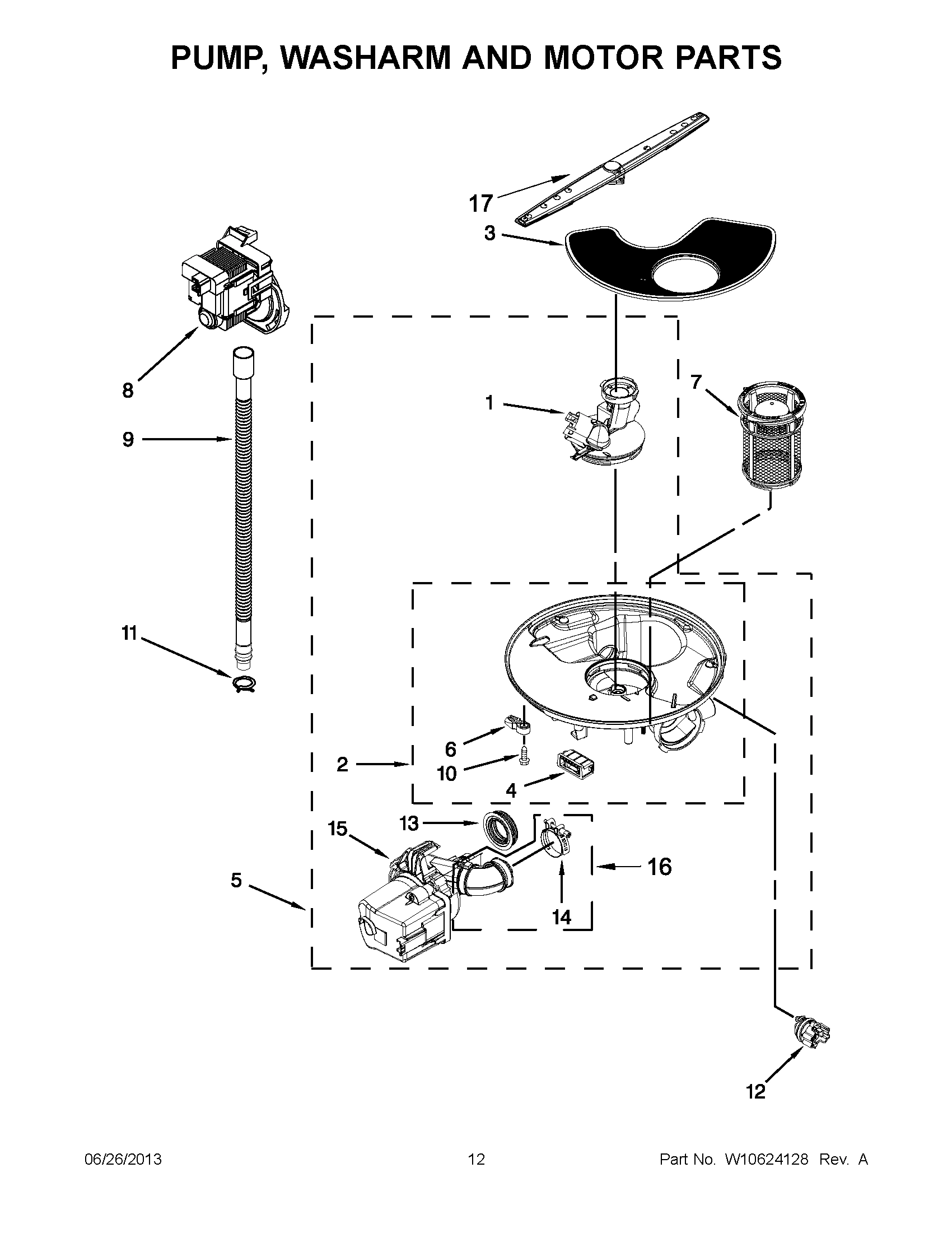 06 - PUMP, WASHARM AND MOTOR PARTS