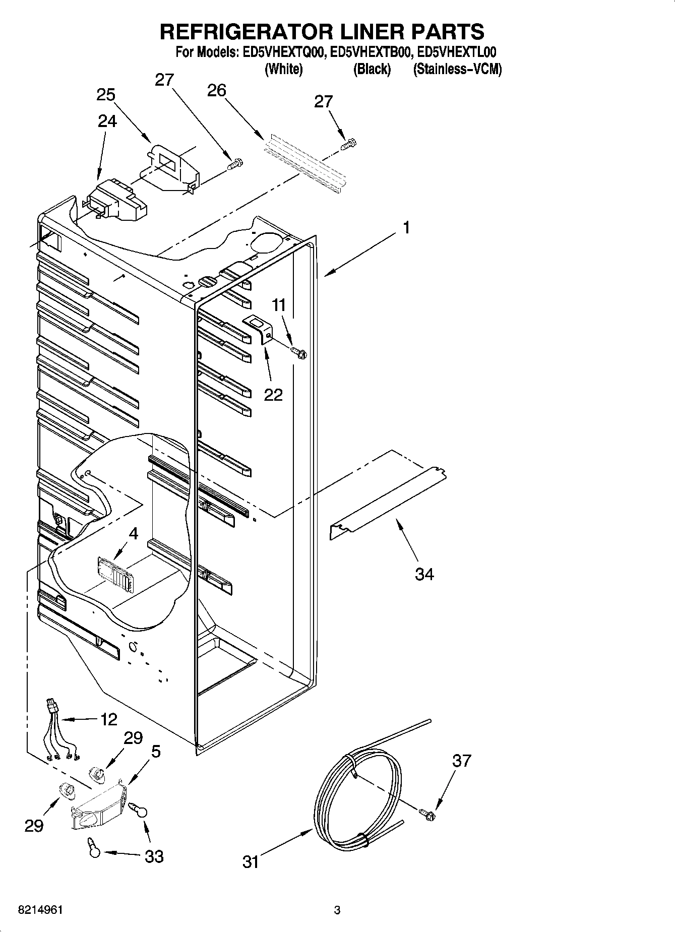 02 - REFRIGERATOR LINER PARTS