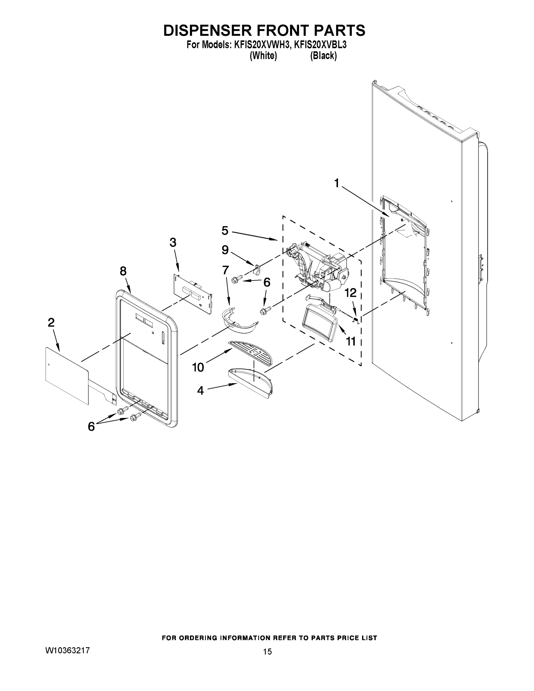 08 - DISPENSER FRONT PARTS