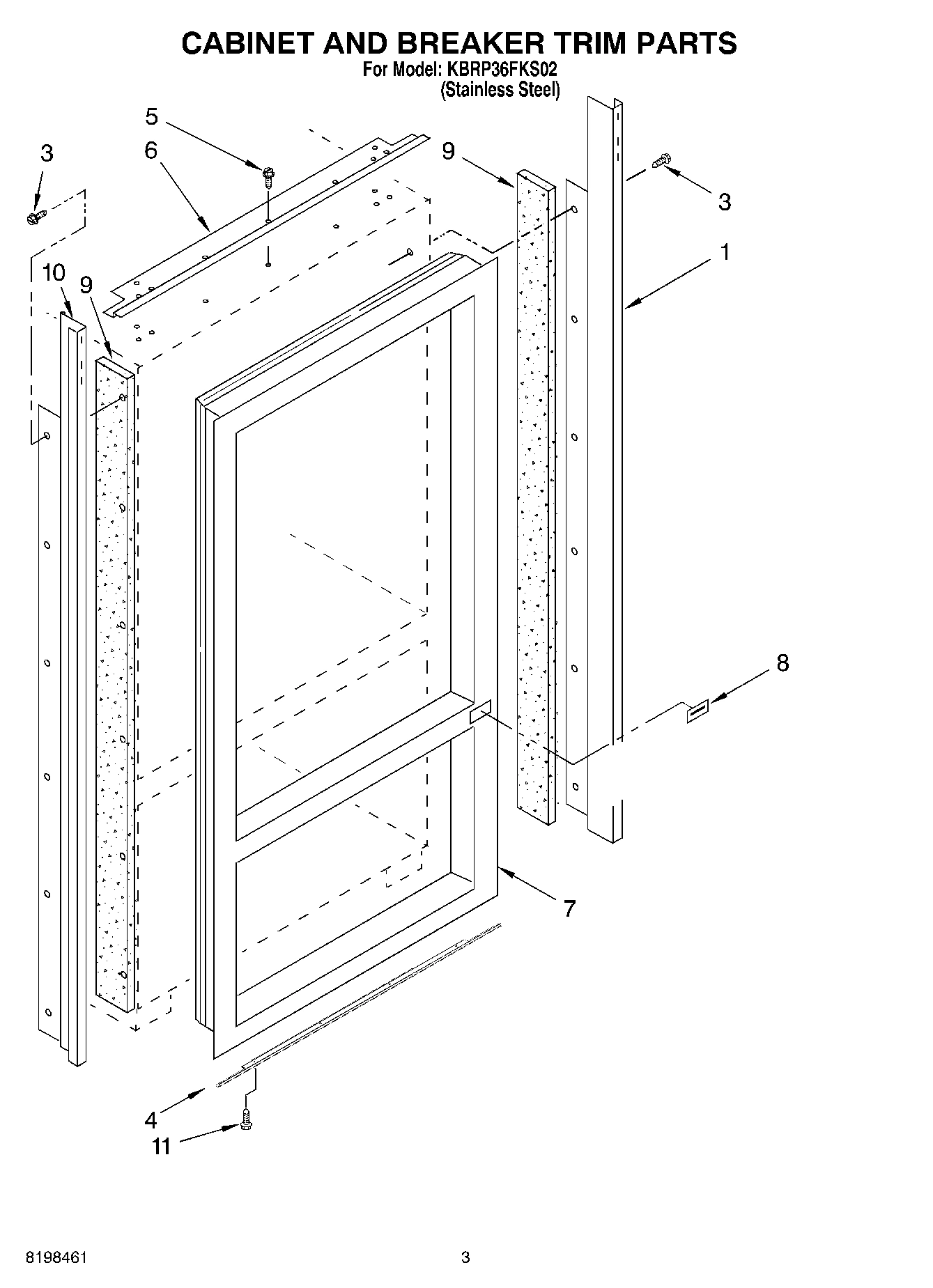 02 - CABINET AND BREAKER TRIM PARTS
