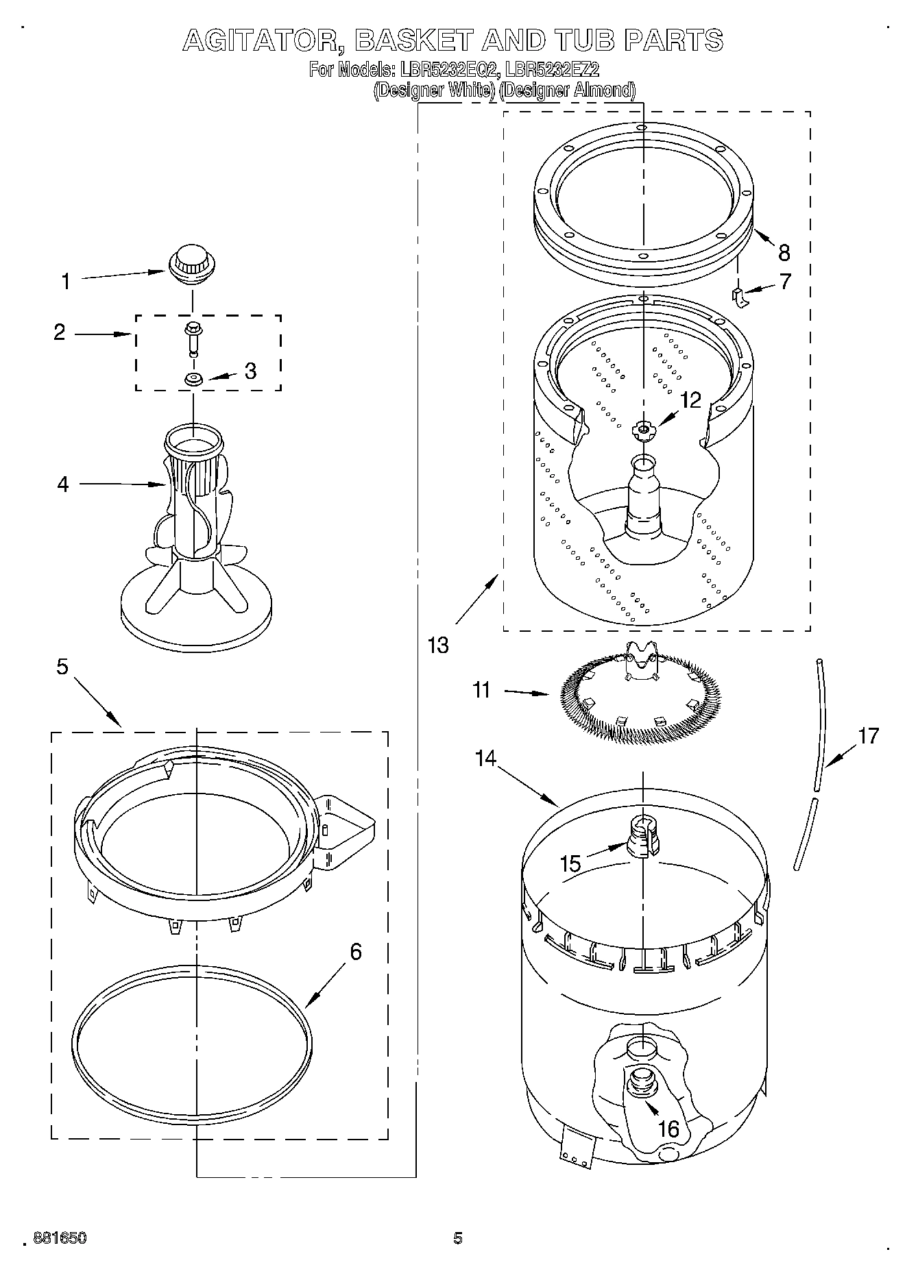 03 - AGITATOR, BASKET AND TUB