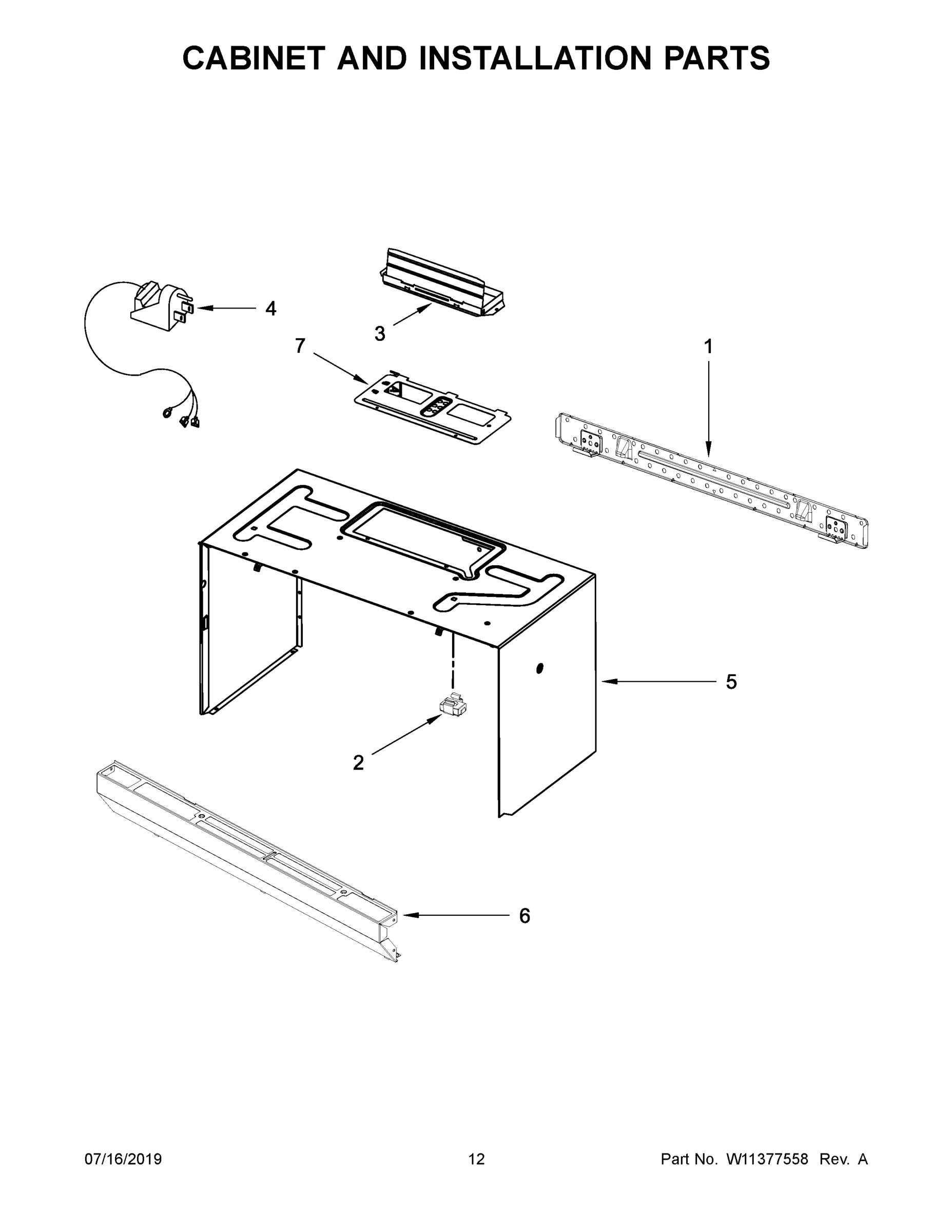 07 - CABINET AND INSTALLATION PARTS