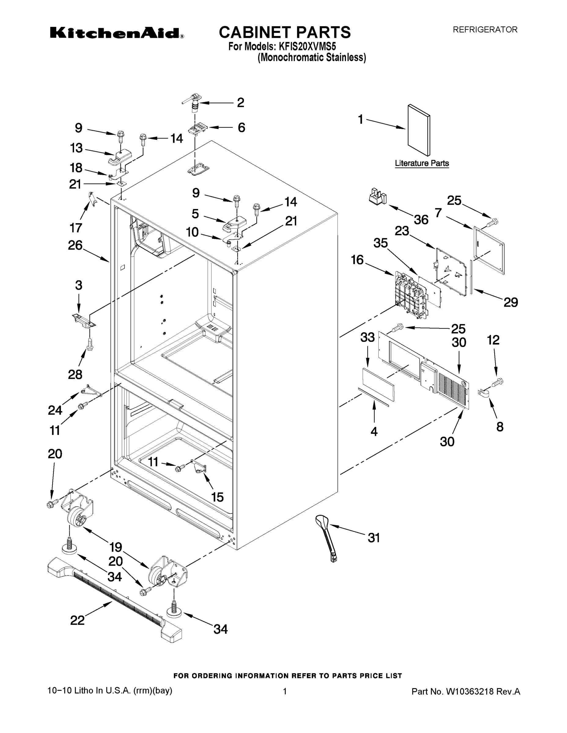 01 - CABINET PARTS