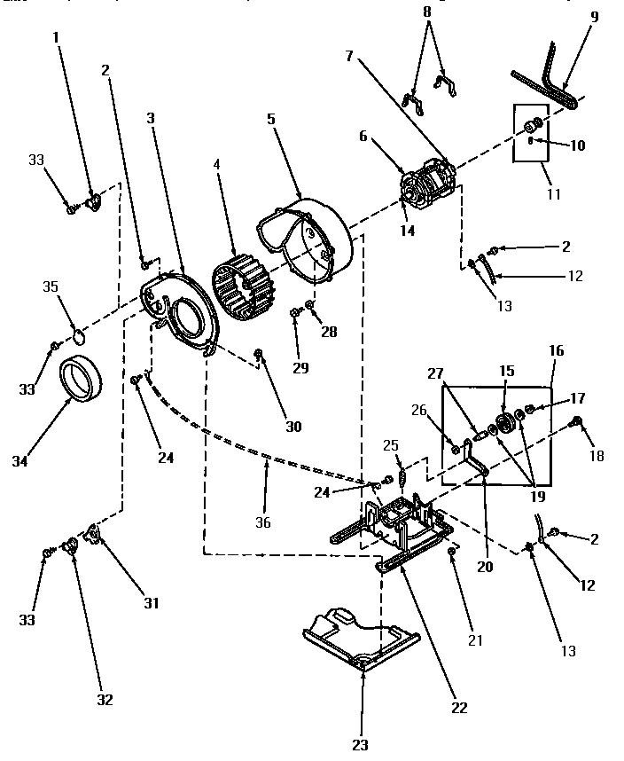 08 - MOTOR, EXHAUST FAN & BELT