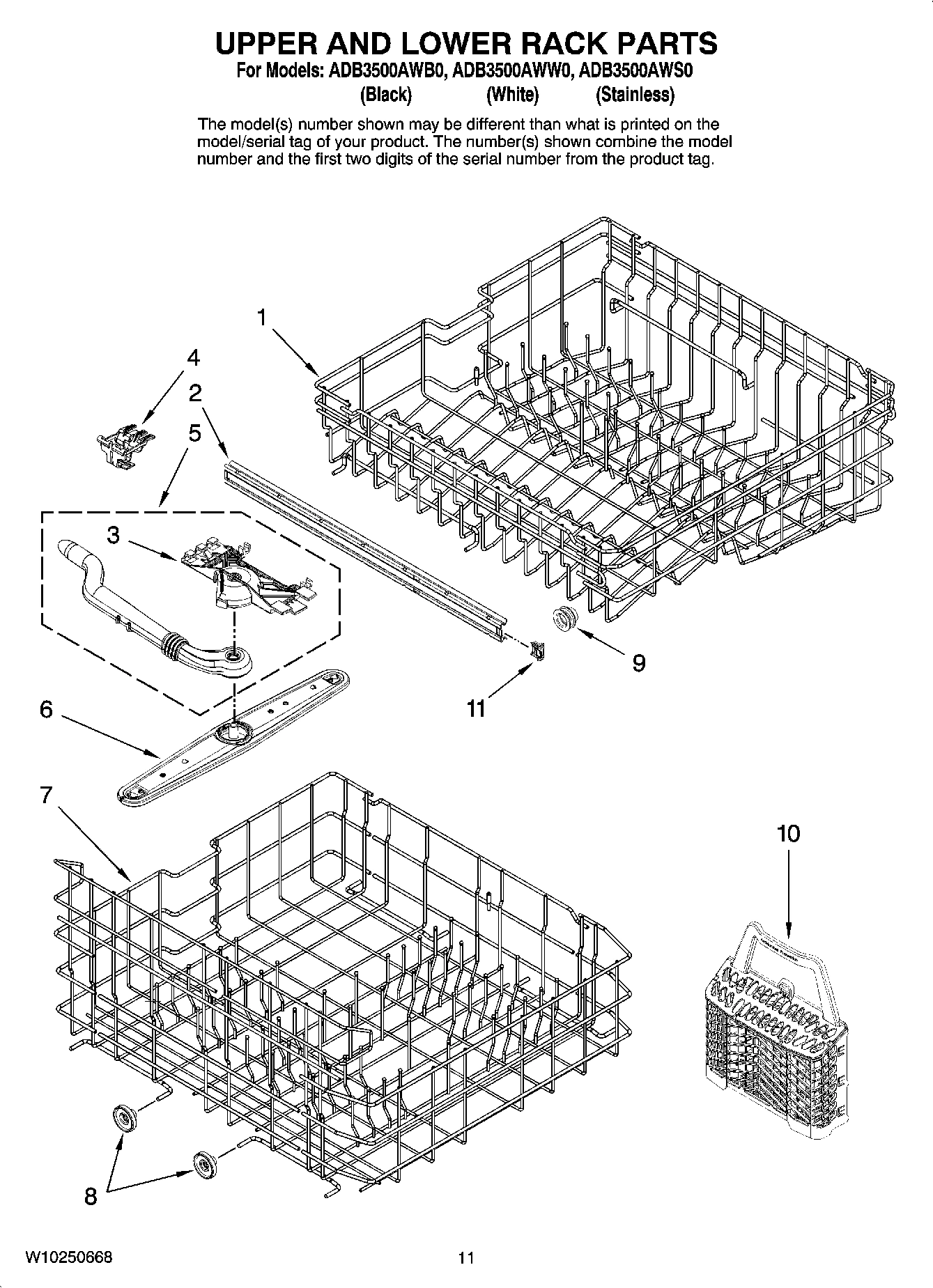 09 - UPPER AND LOWER RACK PARTS
