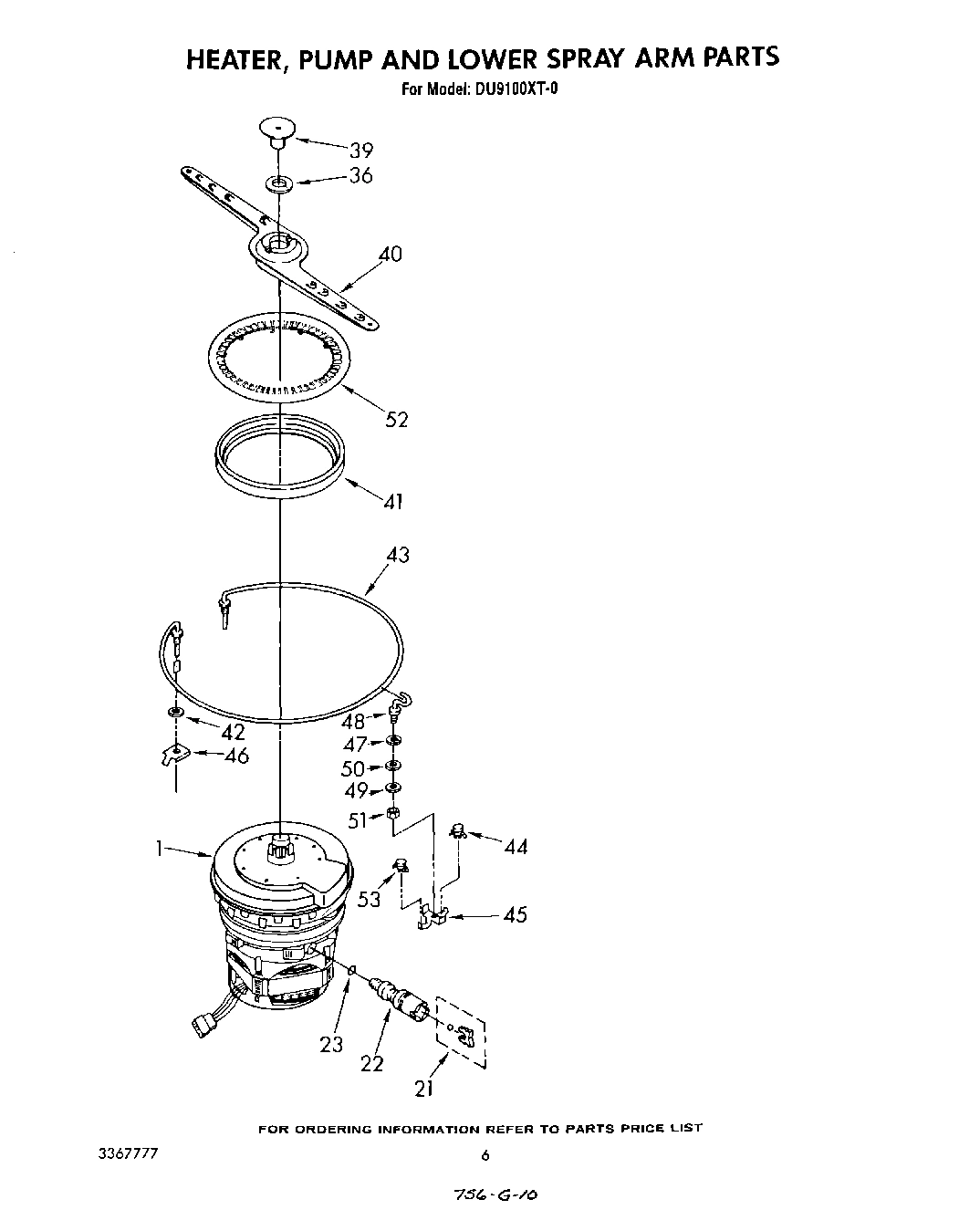 04 - HEATER,, PUMP AND LOWER SPRAY ARM