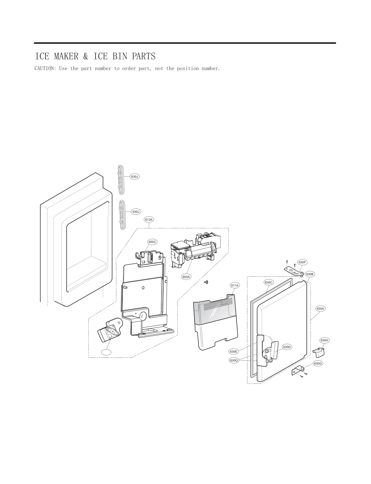 ICE MAKER & ICE BIN PARTS